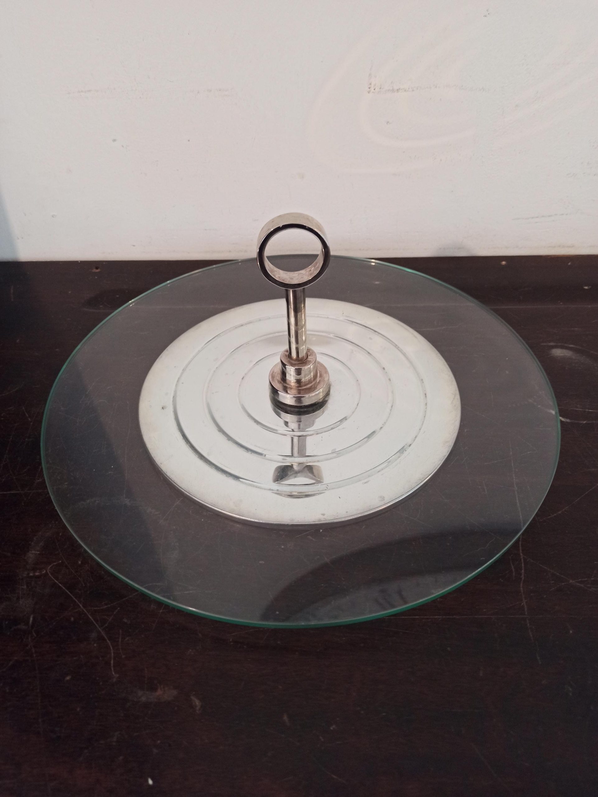 Glass Cake Stand. Vintage.