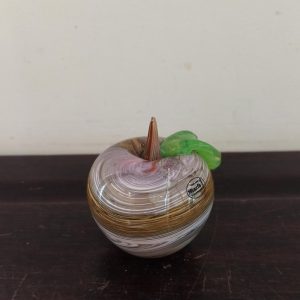 Mtarfa Glass Apple. Signed. Excellent Condition.