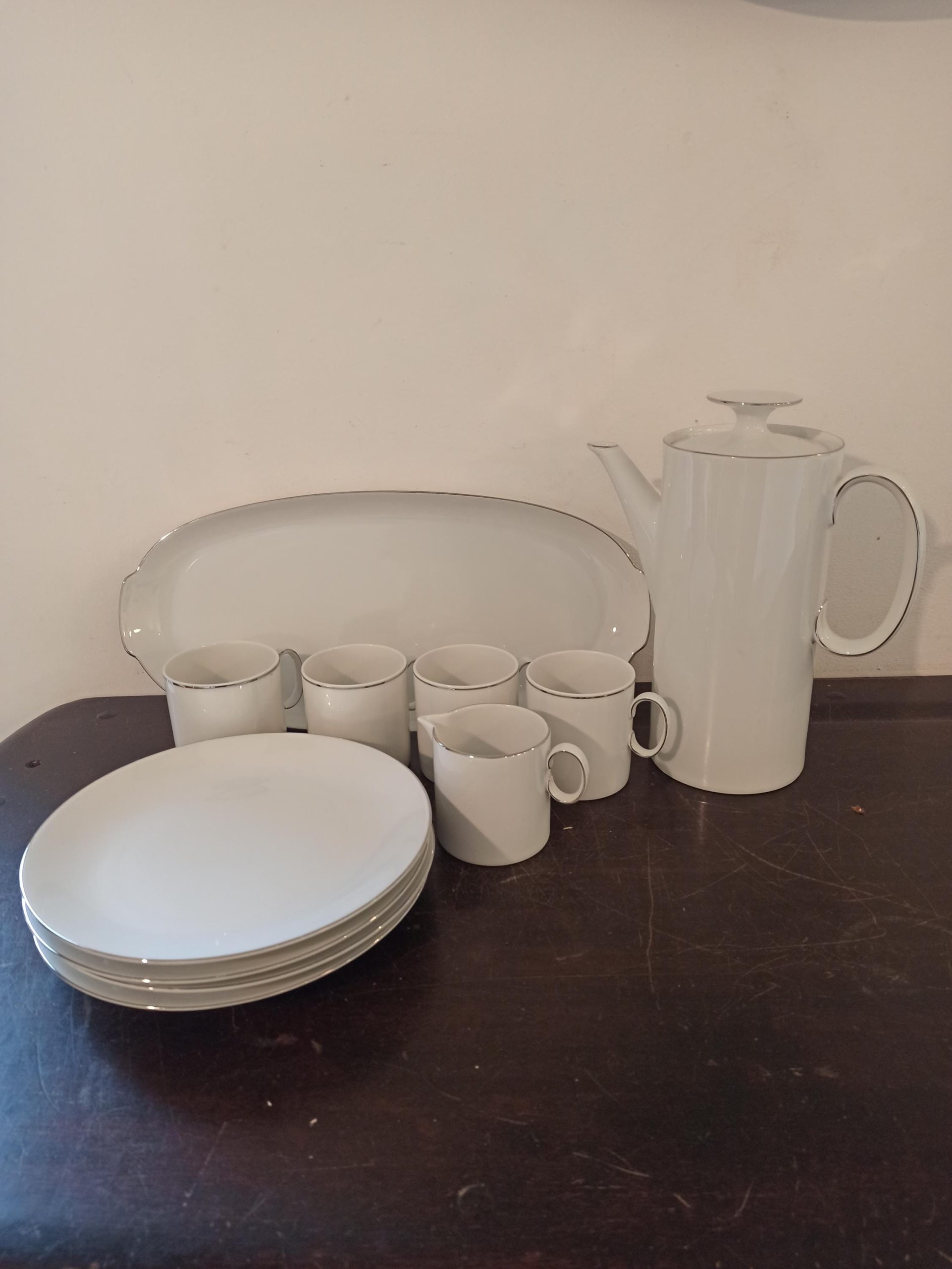 White Thomas, German Coffee Set. Excellent Condition. Vintage. 4 People.