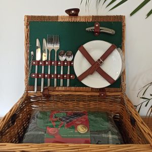 Wicker Picnic Basket For Two. John Lewis. Include, Blanket, Cooler Bag, Plates and Cutlery. Never Used. Very Good Condition.