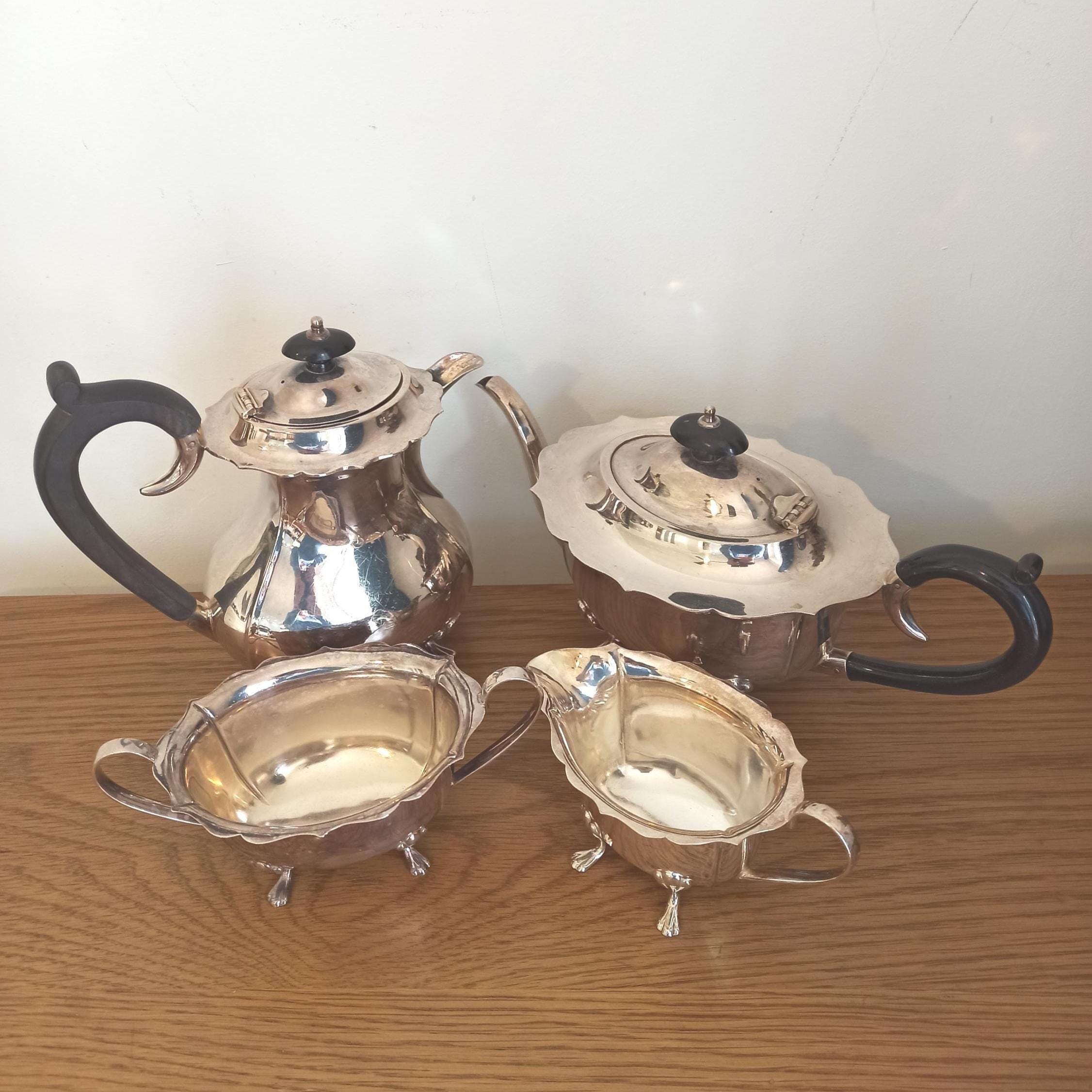 4 Piece Silver Plated Tea Set. Coffee Pot, Teapot, Milk Jug and Sugar Bowl. Very Good Condition.