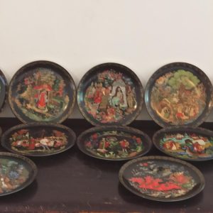 Complete Set of 12 Greek Wall Plates. Signed by Artist. Excellent Condition.
