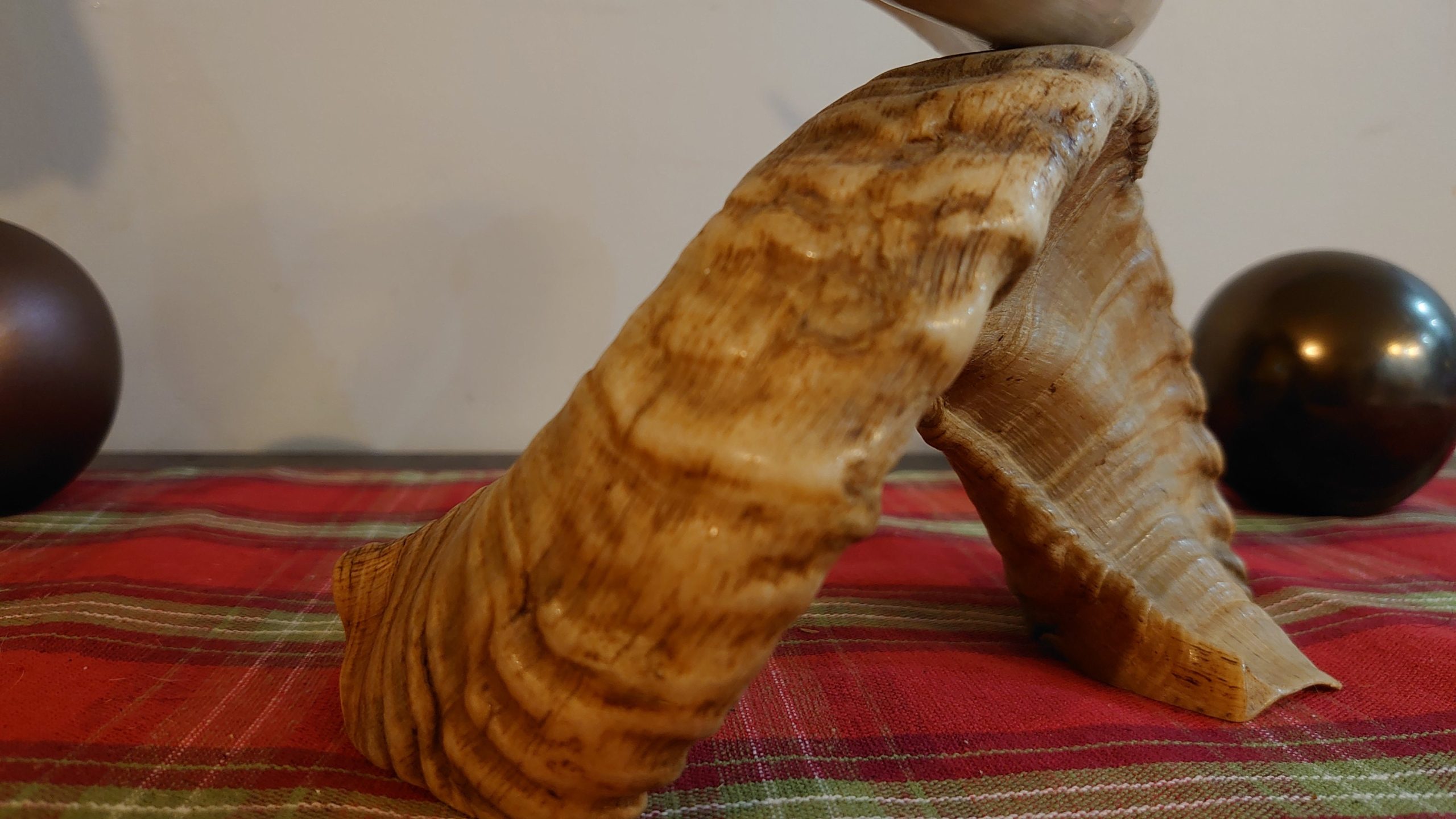 Unique Seagull in Flight Sculpture Carved from Animal Horn - eyecatching gift! - 37cm wide - Image 5