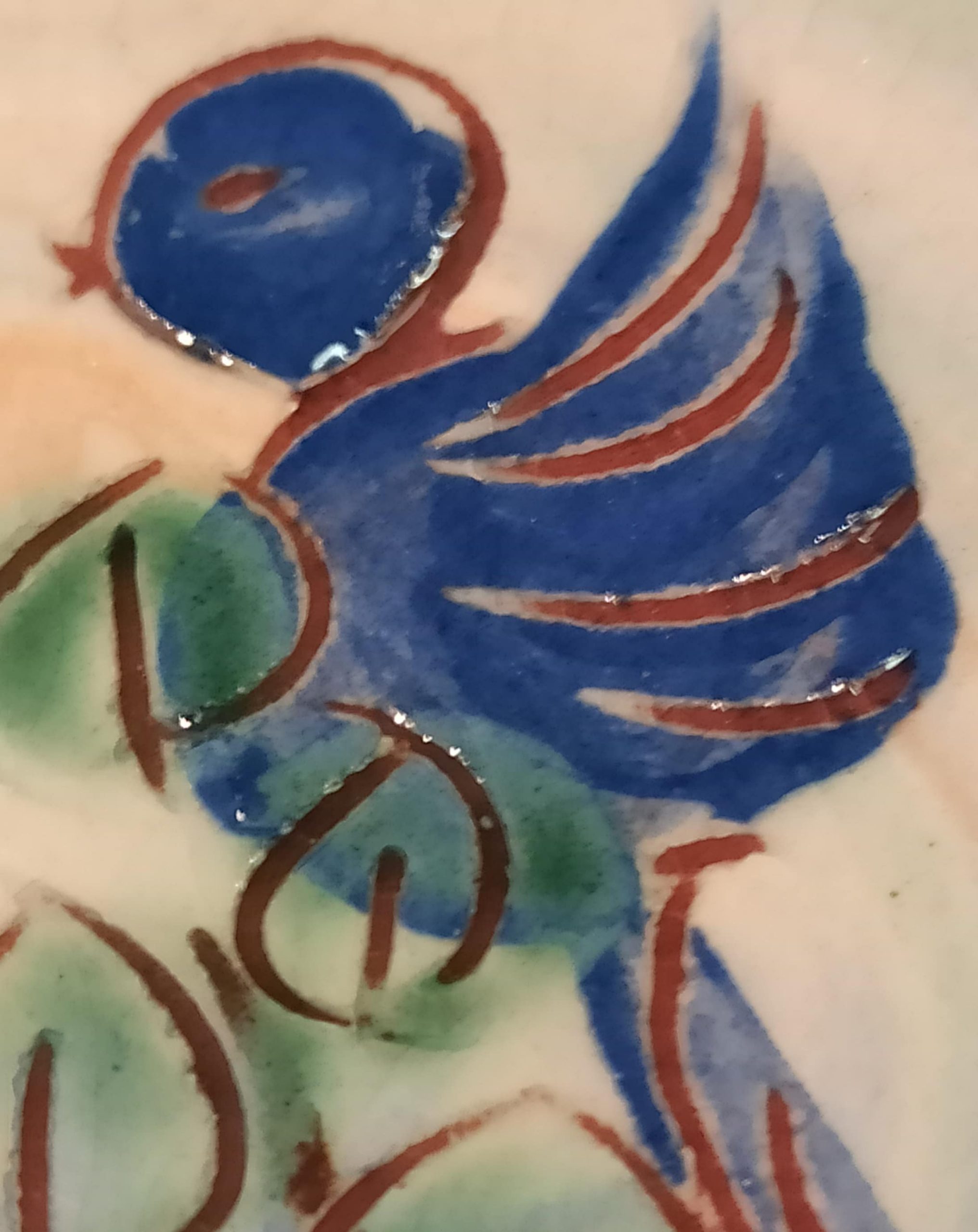 Glazed Earthenware Fruit Bowl - Mediterranean - Vintage. - Image 3