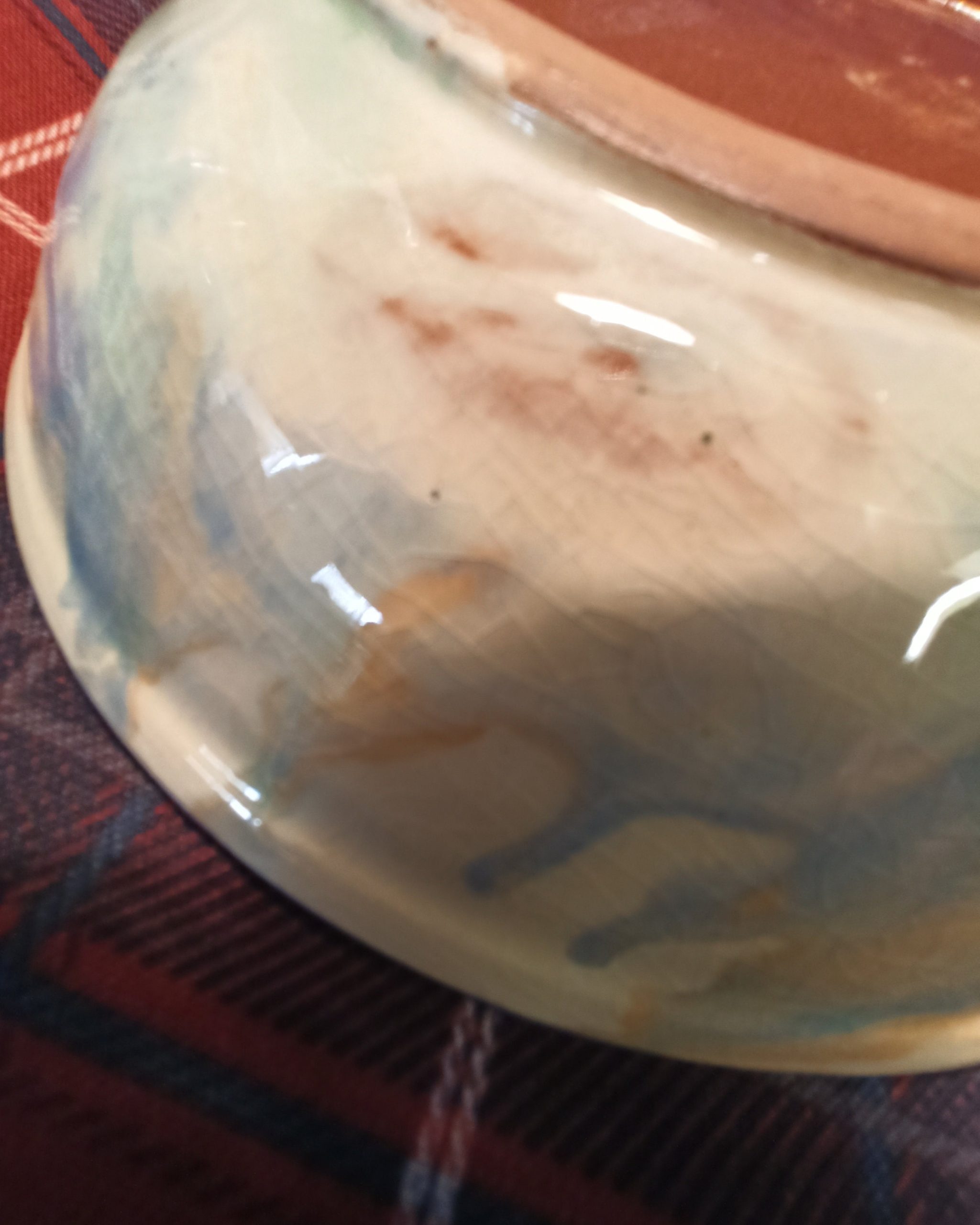 Glazed Earthenware Fruit Bowl - Mediterranean - Vintage. - Image 8