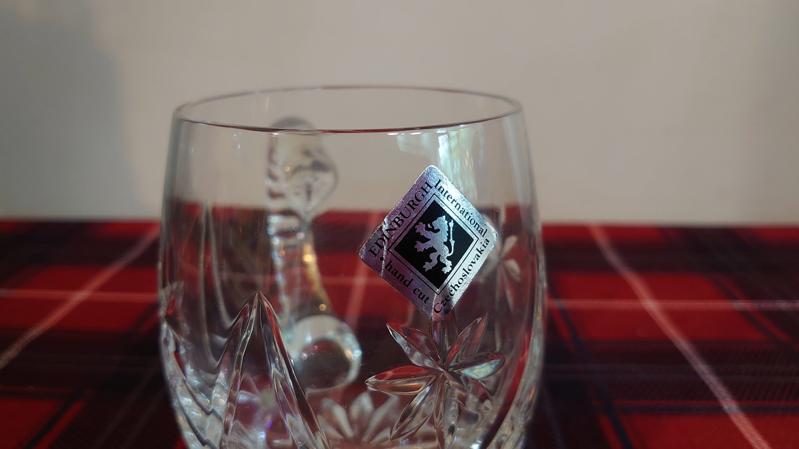 Czechoslovakian International Edinburgh Crystal Half Pint Glass Tankard - Excellent Condition - Hand Cut - 9.5cm tall - Image 4