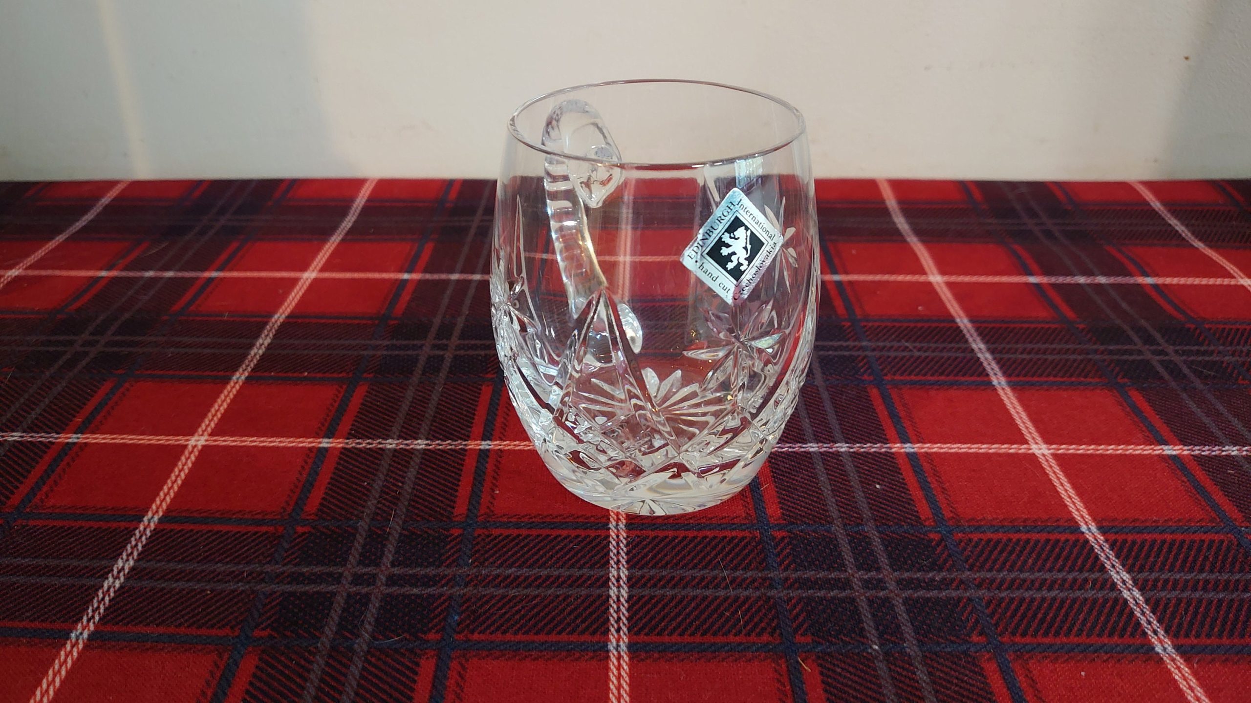Czechoslovakian International Edinburgh Crystal Half Pint Glass Tankard - Excellent Condition - Hand Cut - 9.5cm tall - Image 3