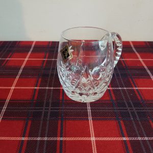 Czechoslovakian International Edinburgh Crystal Half Pint Glass Tankard - Excellent Condition - Hand Cut - 9.5cm tall