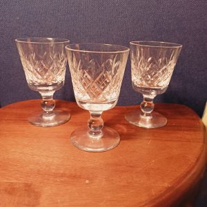 Vintage Set of Three Sherry Glasses. Very Good Condition.