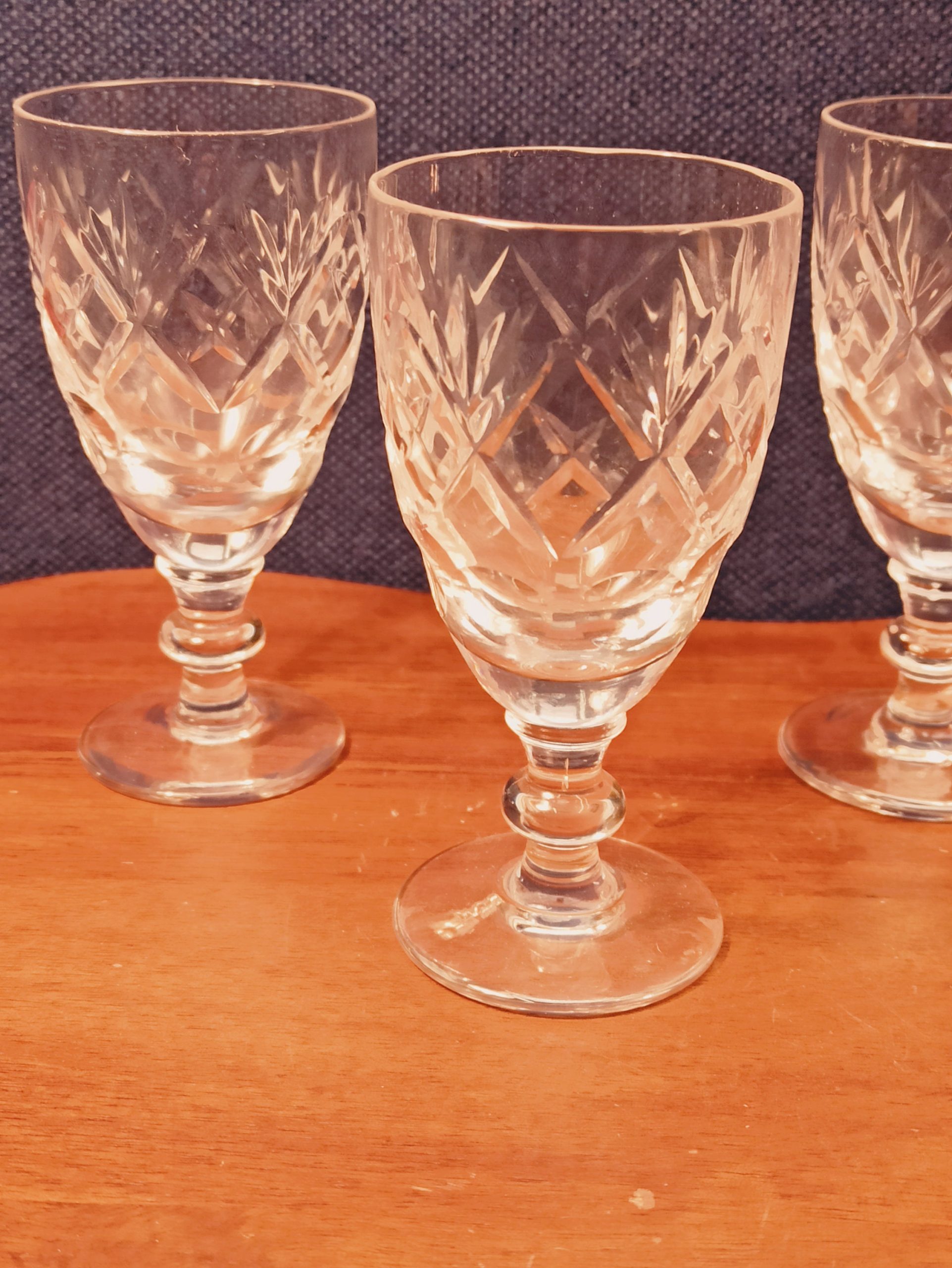 Vintage Trio of Sherry / Liqueur Glasses. Very Good Condition - Image 7