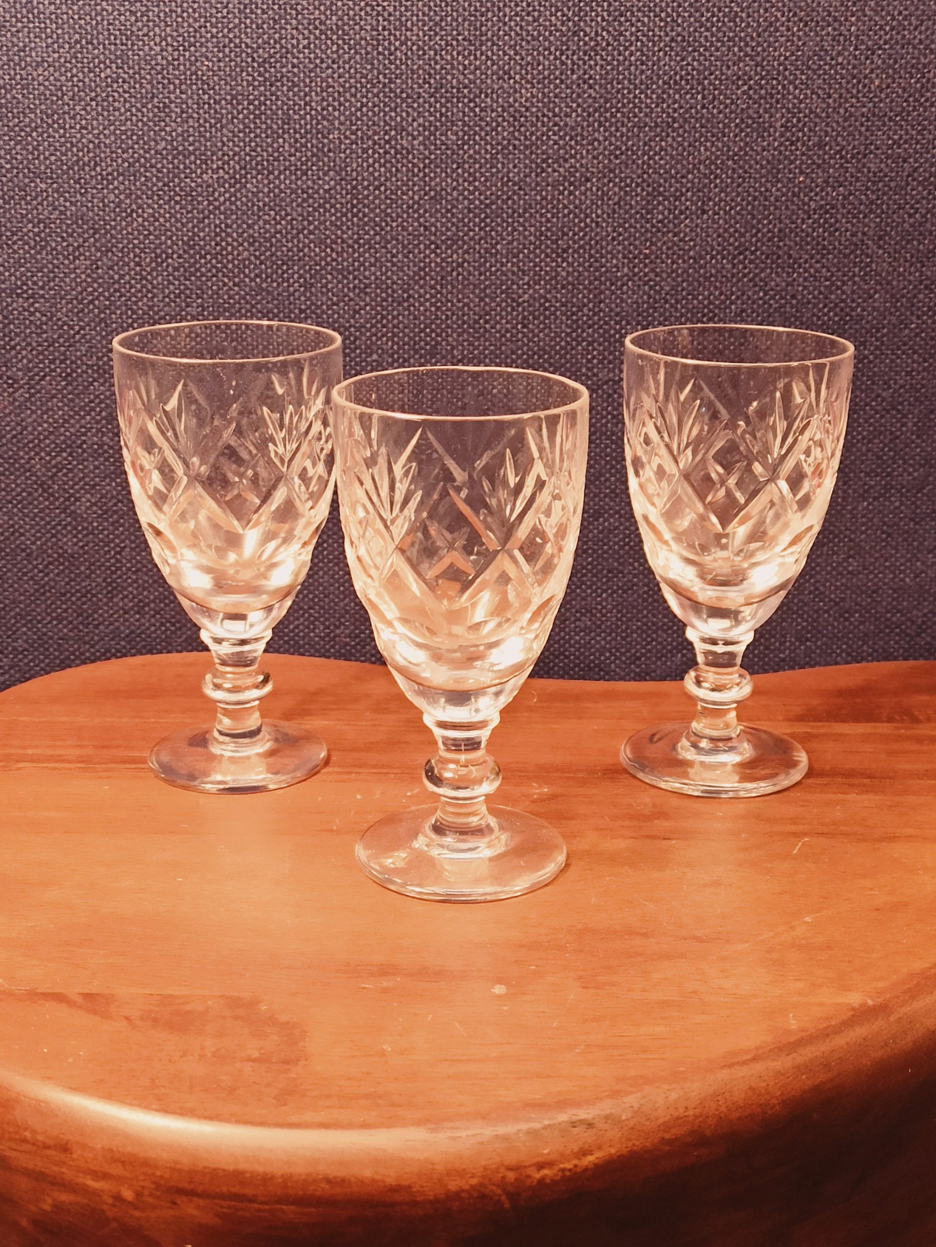 Vintage Trio of Sherry / Liqueur Glasses. Very Good Condition - Image 8