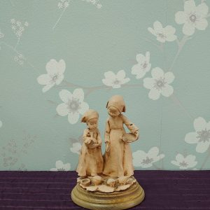 Shepherdess with Sheep Statue - Good to Very Good Condition - 31.5cm tall - 11cm diameter