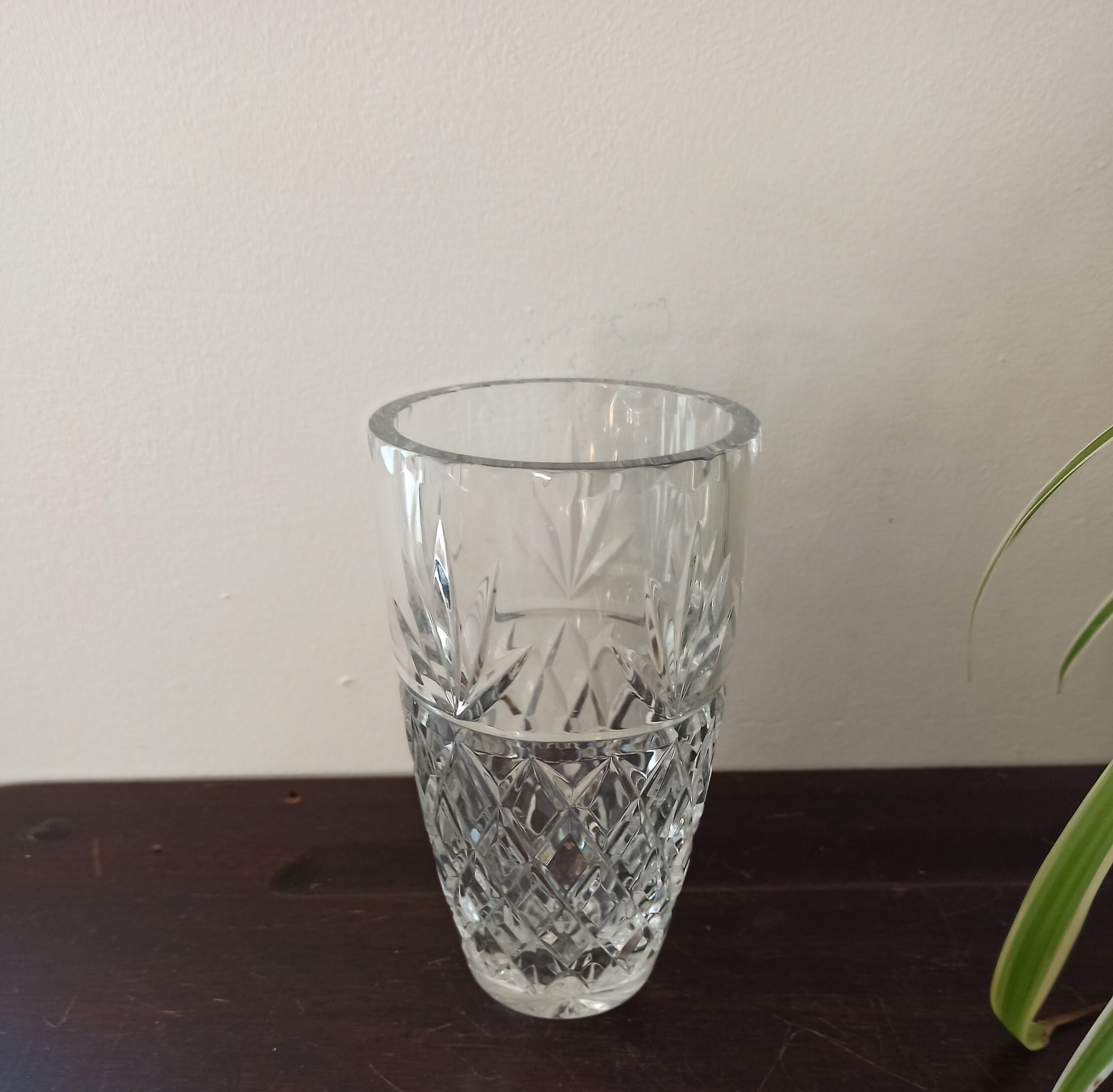 Vintage Lead Crystal Cut Vase. Excellent Condition.