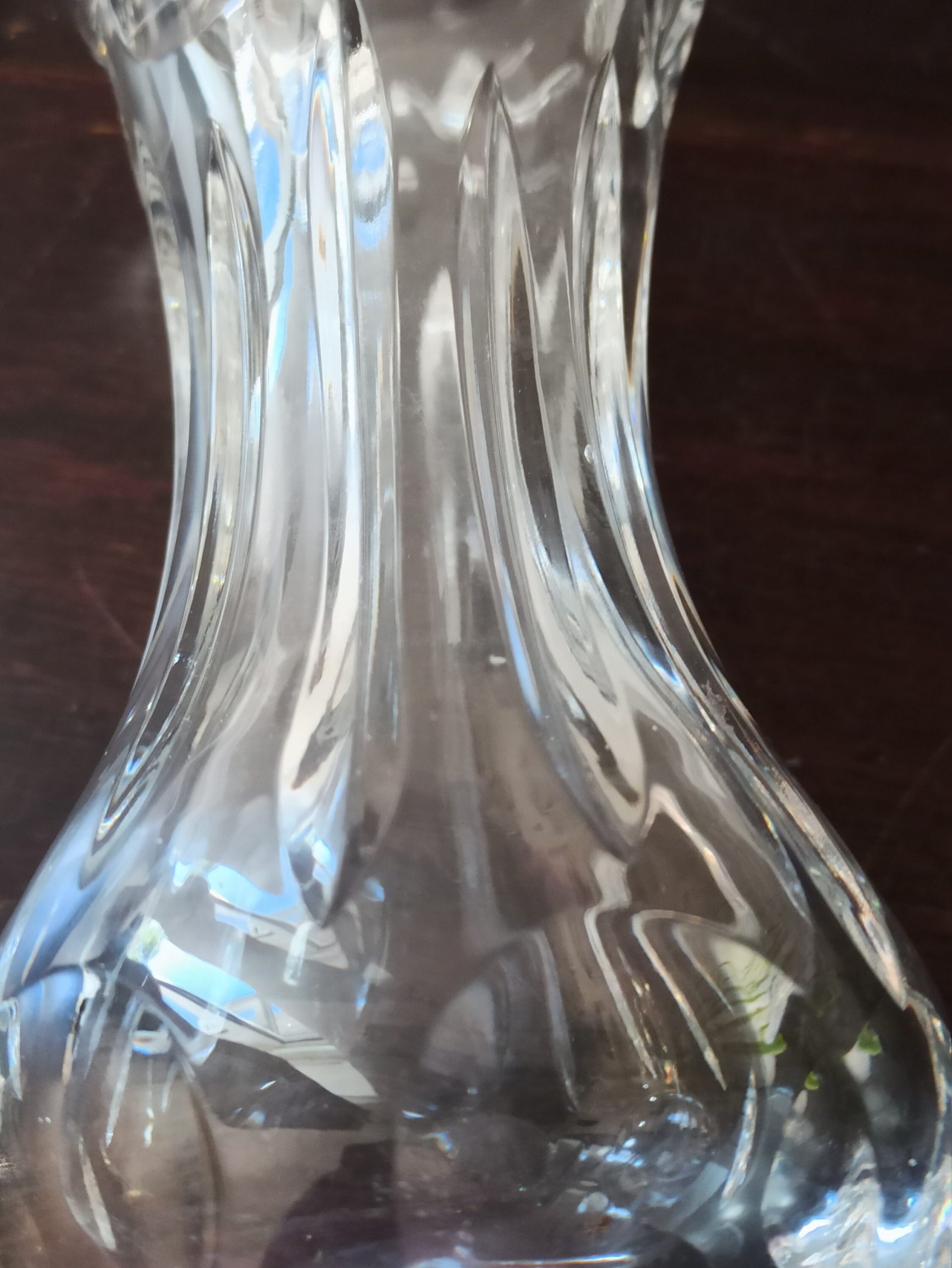 Vintage Tapered Crystal Vase. Excellent Condition. - Image 4