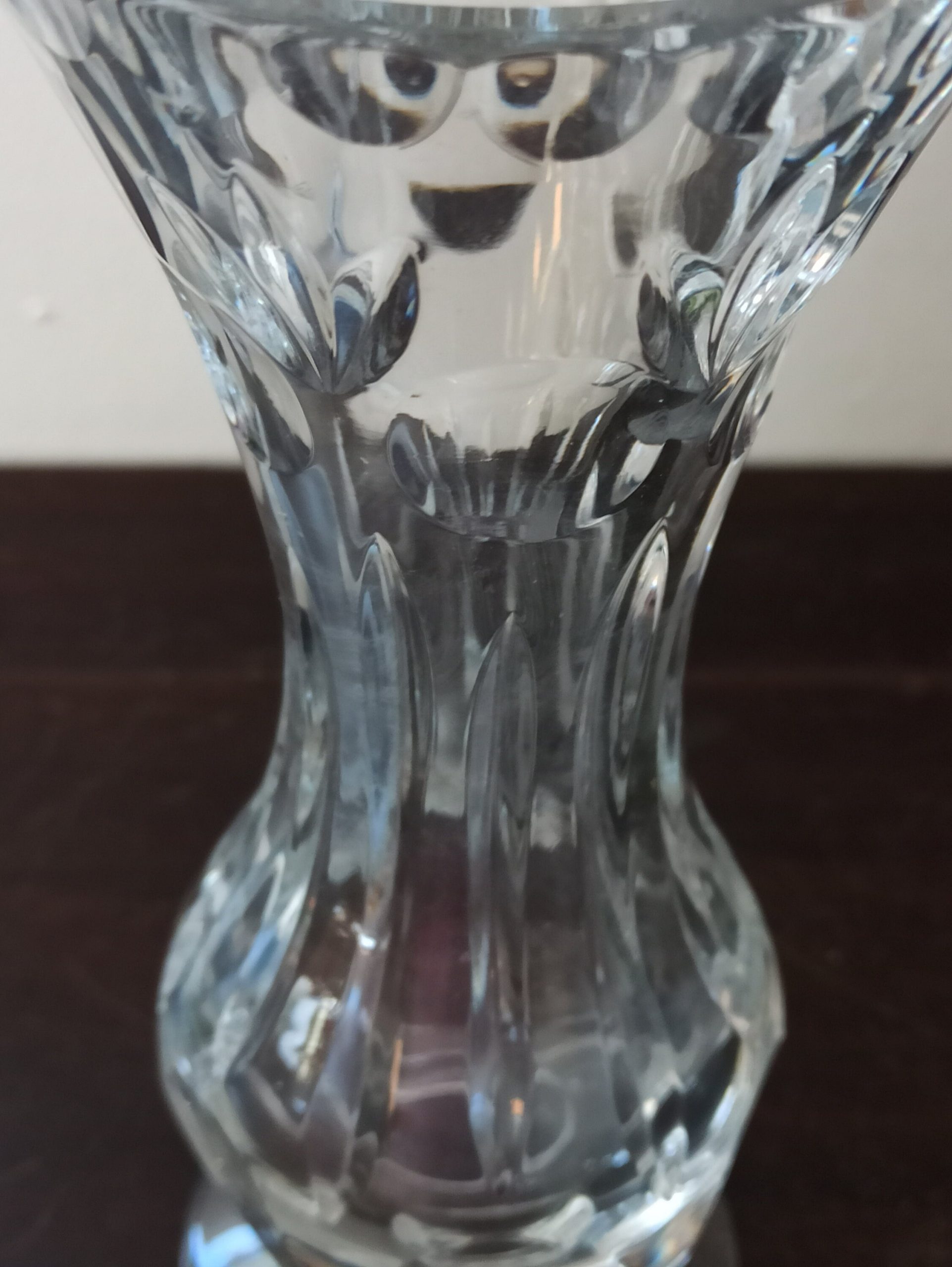 Vintage Tapered Crystal Vase. Excellent Condition. - Image 8
