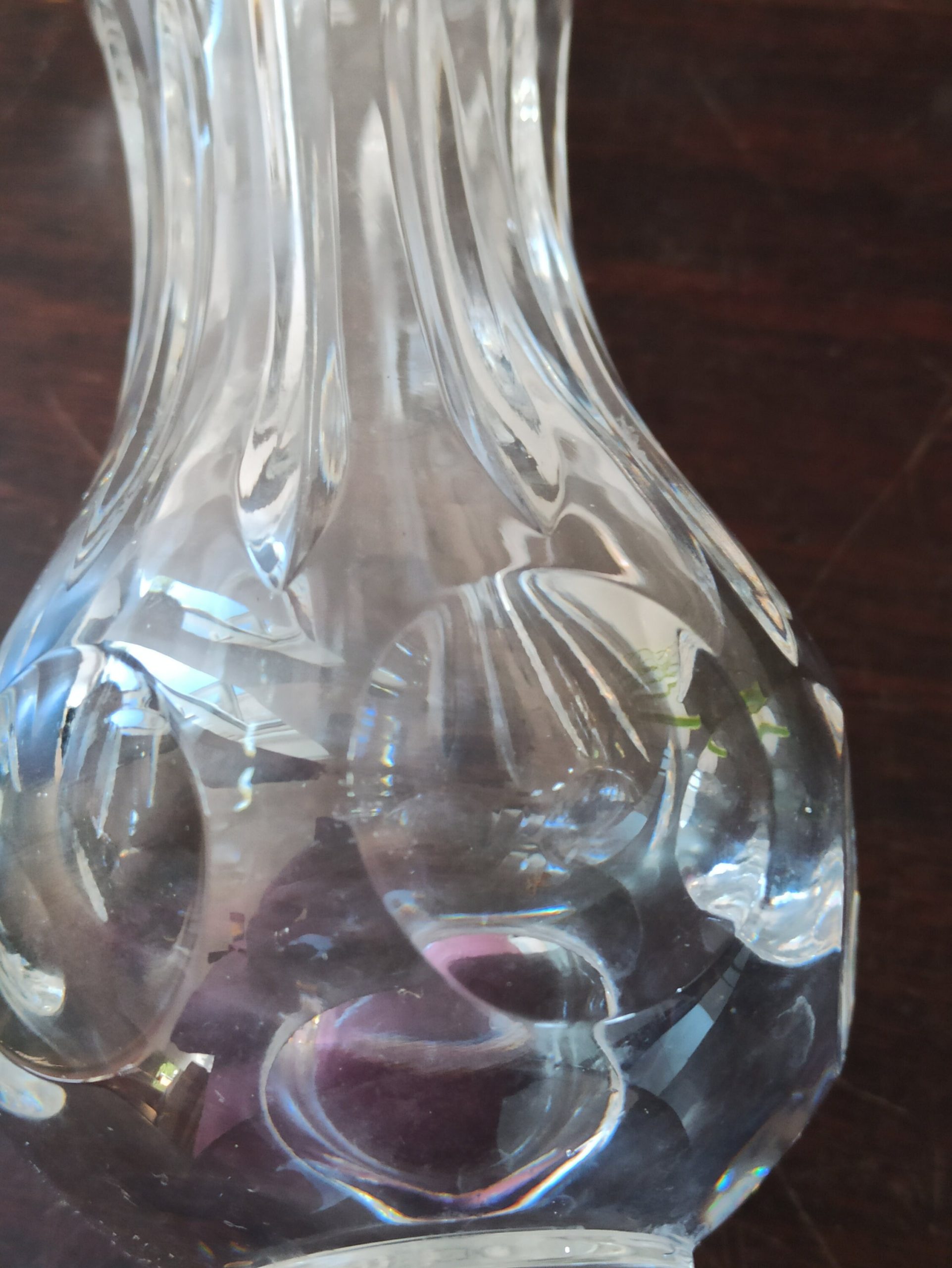 Vintage Tapered Crystal Vase. Excellent Condition. - Image 3