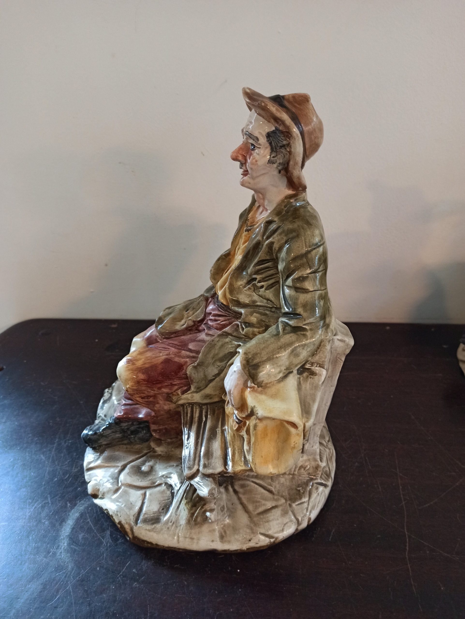 Capodimonte Tramp on Bench Ornament / Figurine. Good Overall Condition. - Image 9