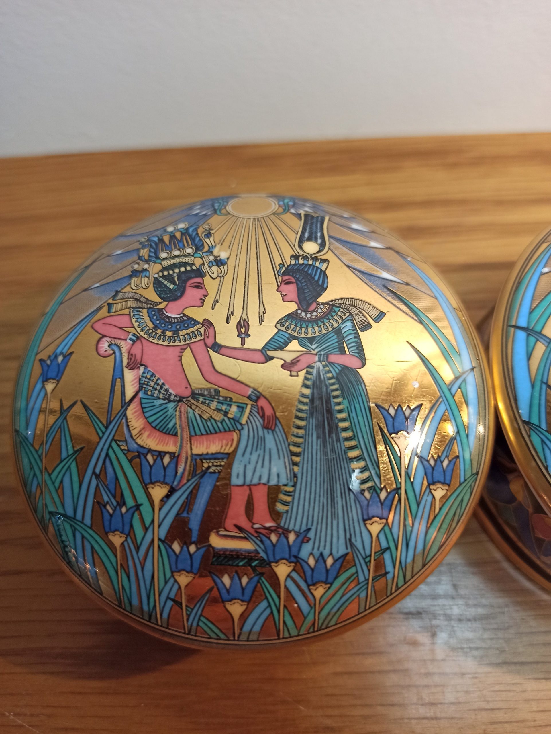 A Pair of 'Treasure of The Nile' Trinket Boxes. Excellent Condition. Tutankhamun. 1996. Compton and Woodhouse. - Image 2