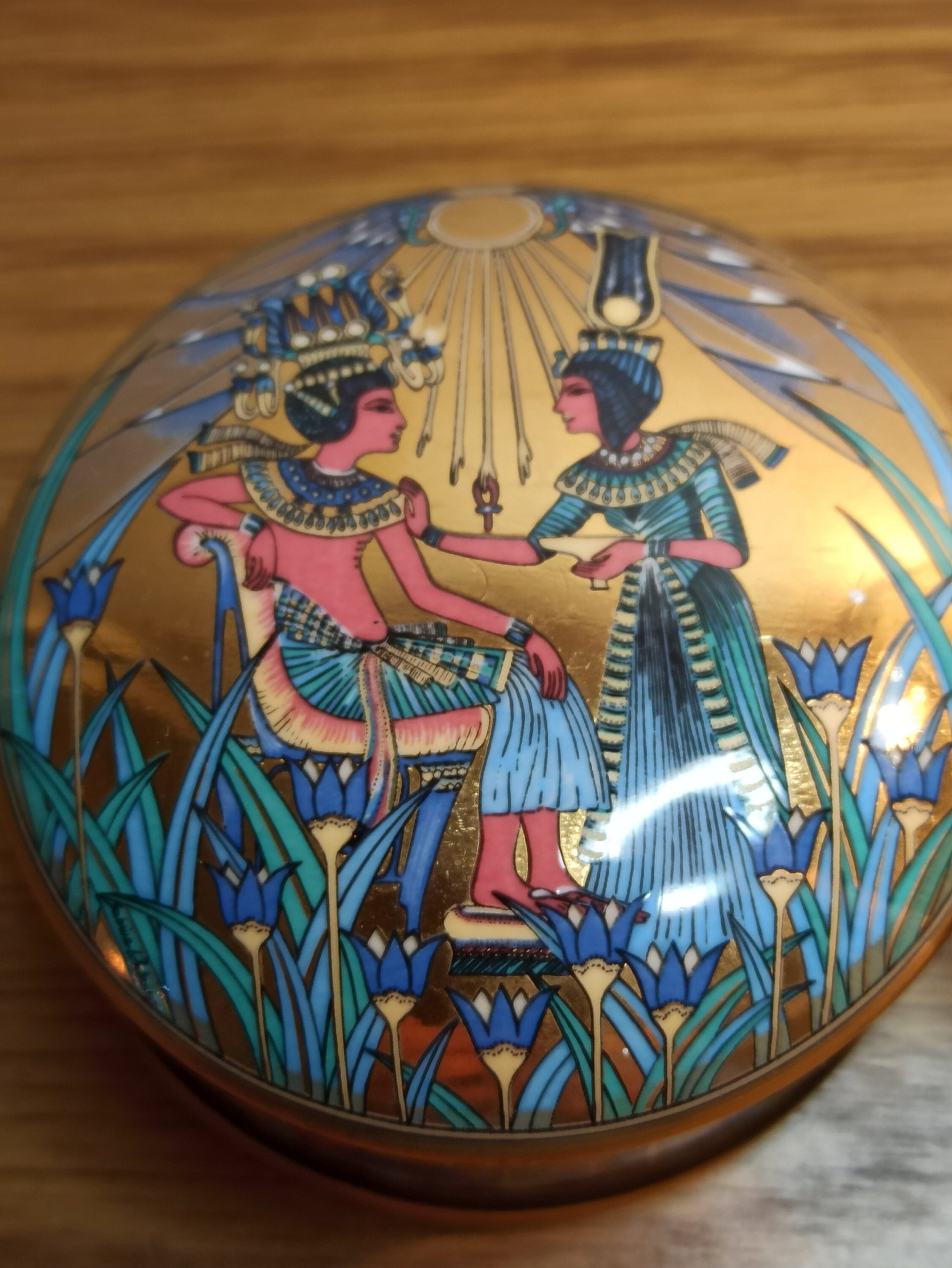 A Pair of 'Treasure of The Nile' Trinket Boxes. Excellent Condition. Tutankhamun. 1996. Compton and Woodhouse. - Image 8