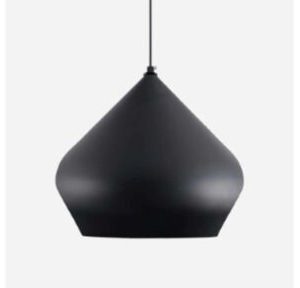 Designer Ilite Pendant Lamp. Ceiling Mountable Only. 52cm x 50cm. Black Metal. Unused.