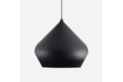 Designer Ilite Pendant Lamp. Ceiling Mountable Only. 52cm x 50cm. Black Metal. Unused.
