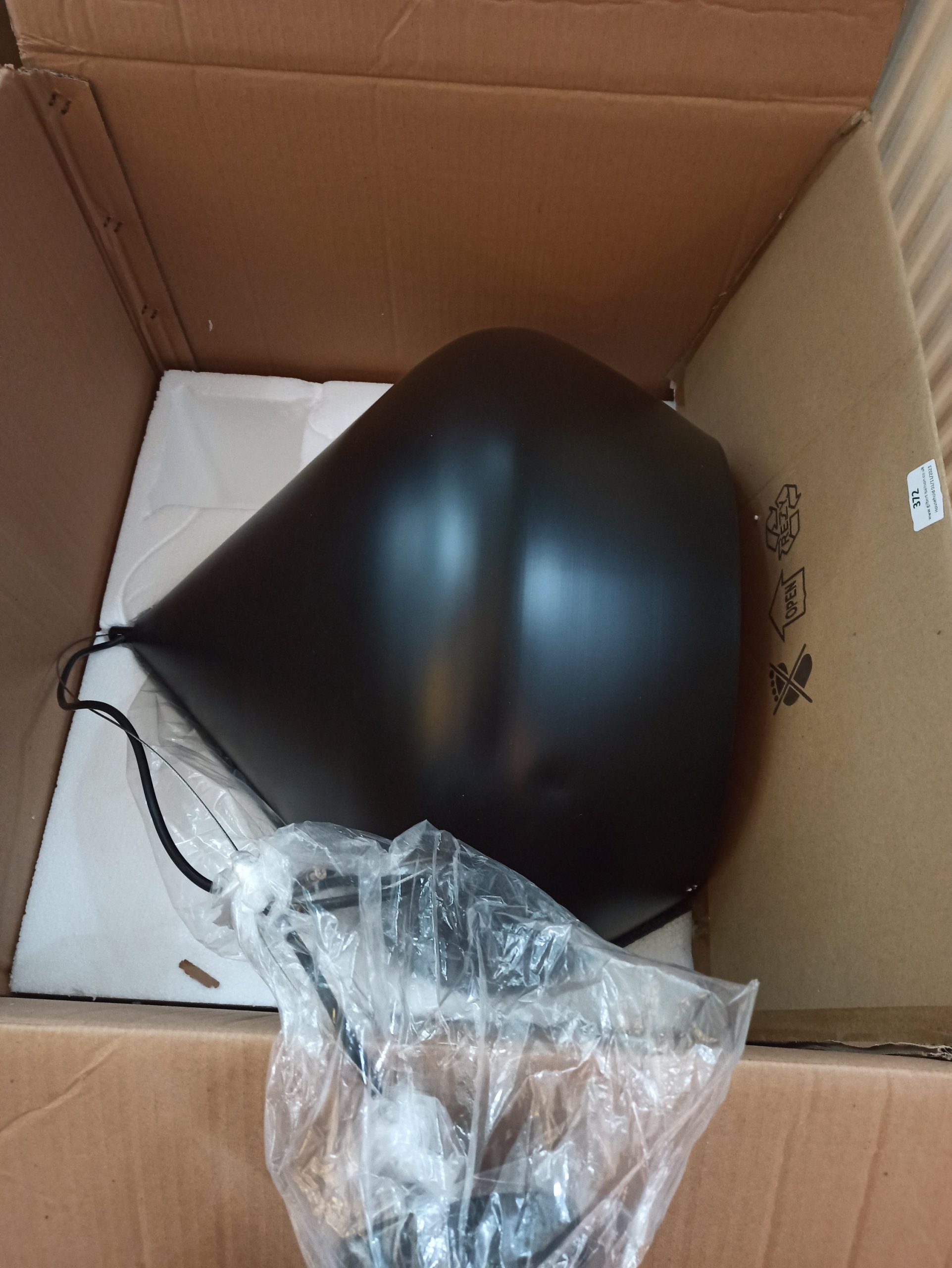 Designer Ilite Pendant Lamp. Ceiling Mountable Only. 52cm x 50cm. Black Metal. Unused. - Image 6