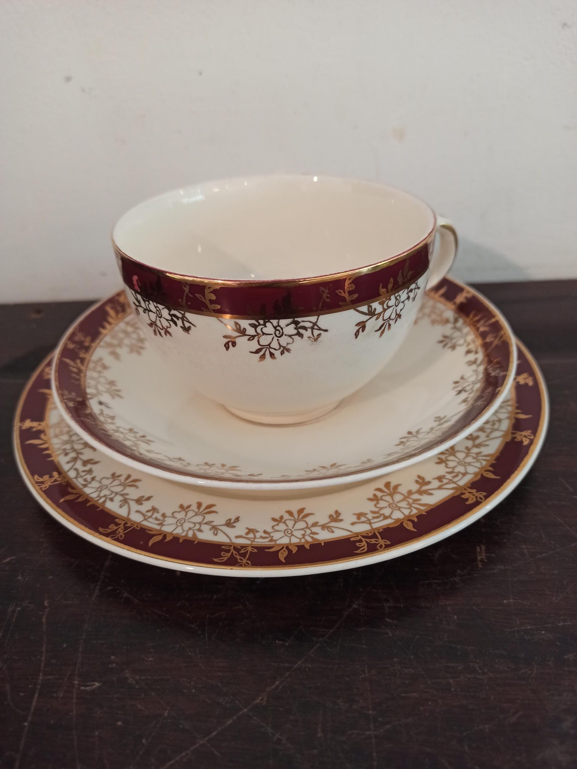 Tunstall, J. Myer, 1 x Duo and 1 x Trio Cup, Saucer, Cake Plate. Vintage