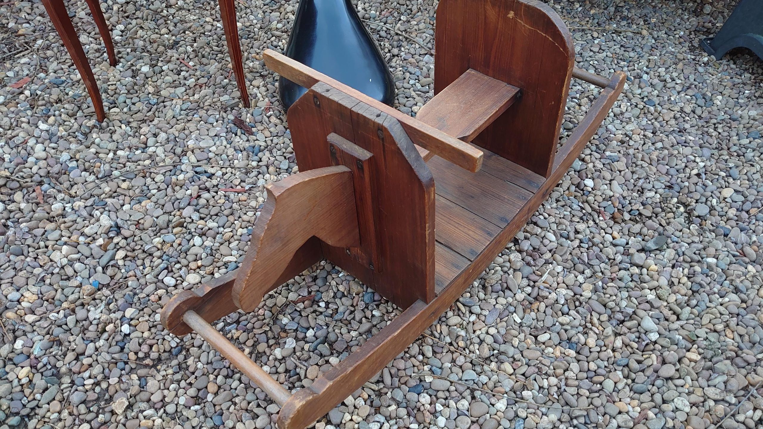 Vintage Handmade Rocking Horse - c1950s - Wooden construction. Good Condition