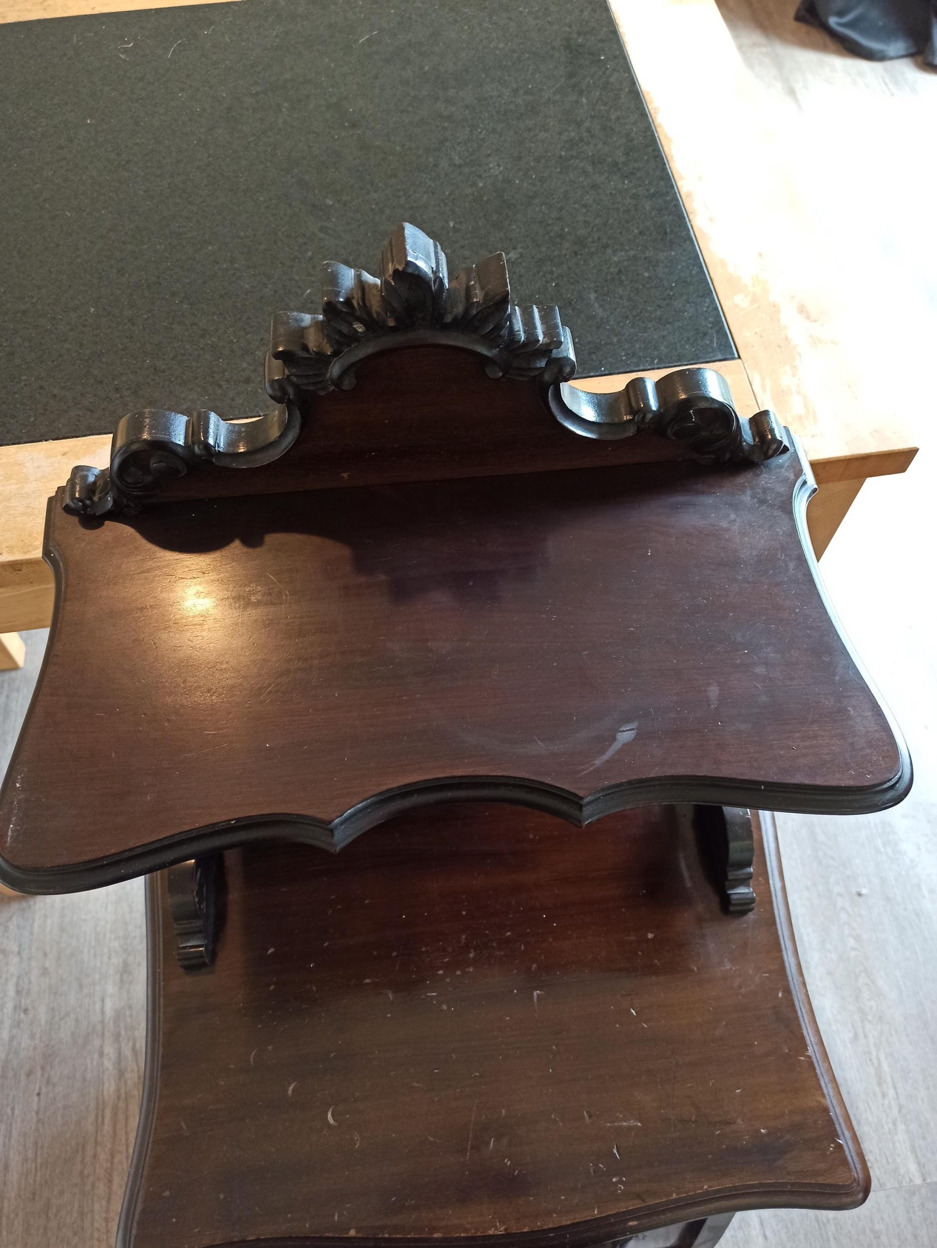 Vintage Coal Box or Compactum. Pull Down Storage, With Small Mirror. - Image 4
