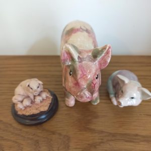 Vintage Trio of Ornamental Pigs