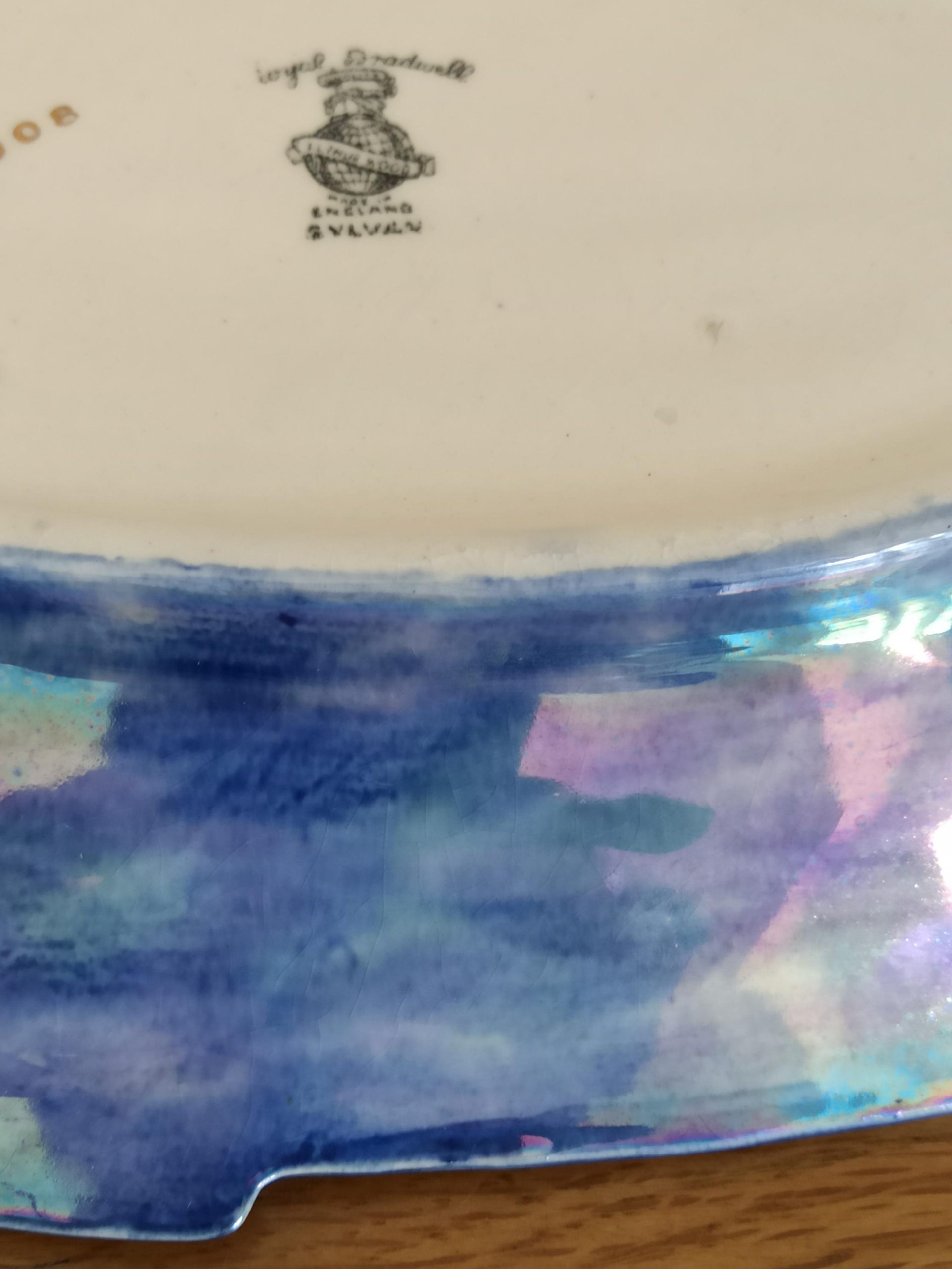 Vintage Royal Bradwell Oval Display / Cabinet Plate. Lustre Ware. - Image 10