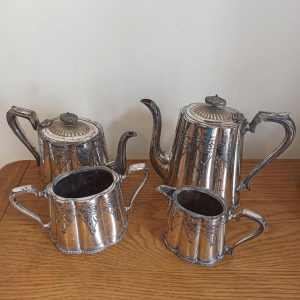 EPBM  4 Piece Teaset. Water Pot, Teapot, Milk Jug and Sugar Bowl.