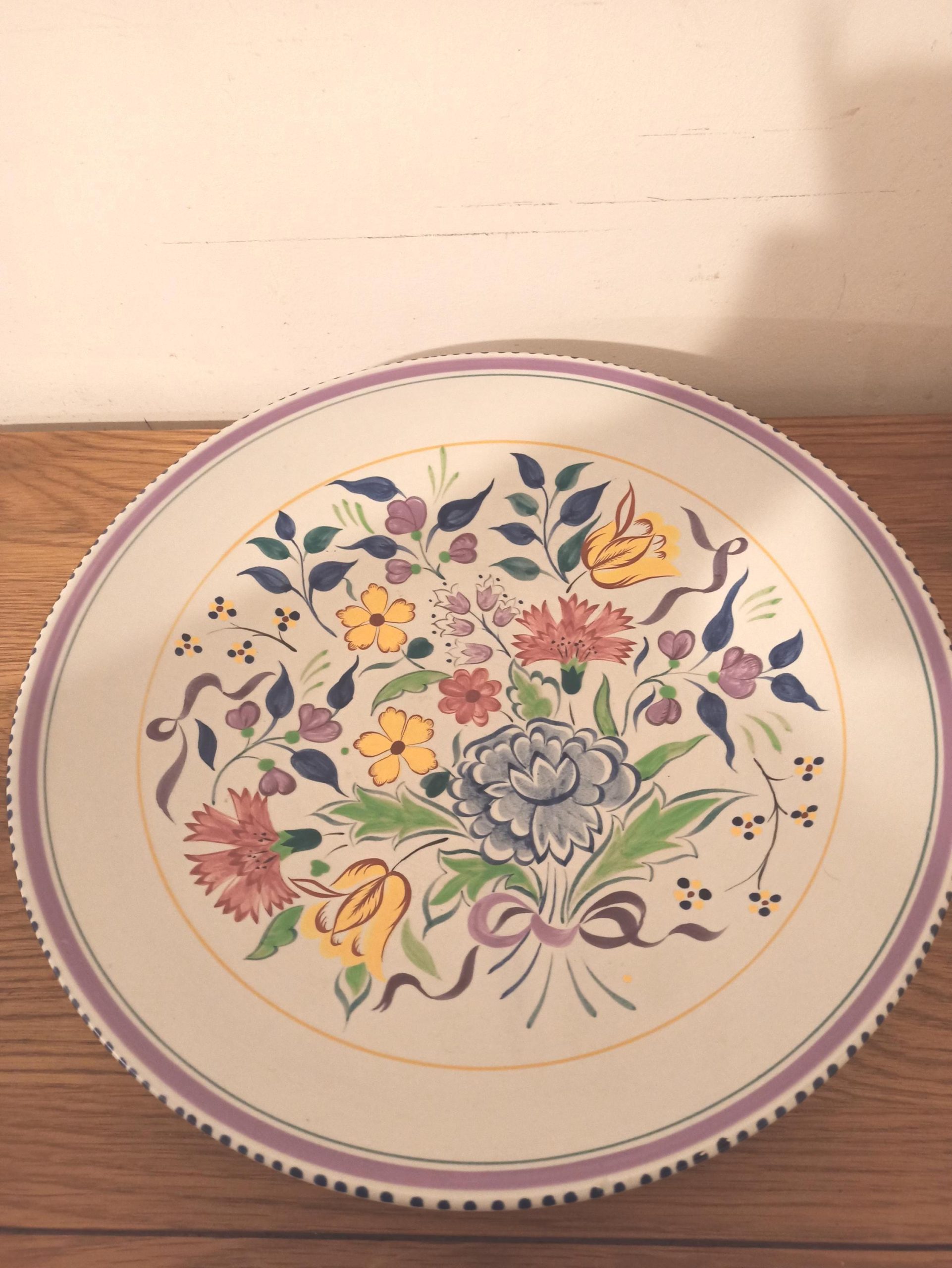 Vintage Poole Pottery Large Charger. 33cm wide. Very Good Condition. - Image 2