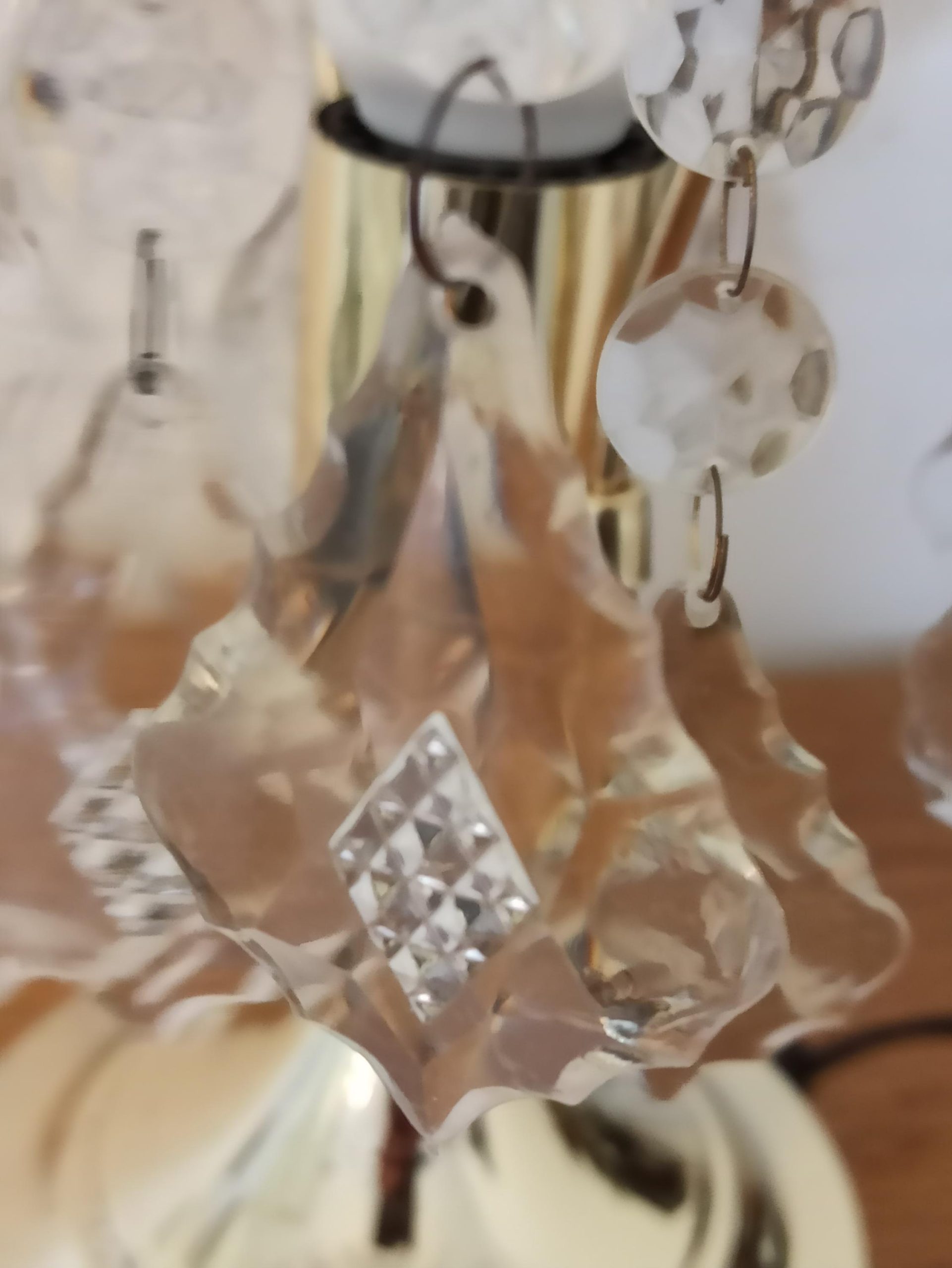 Small Pendant Table Lamp. Acrylic and Polished Brass. - Image 7