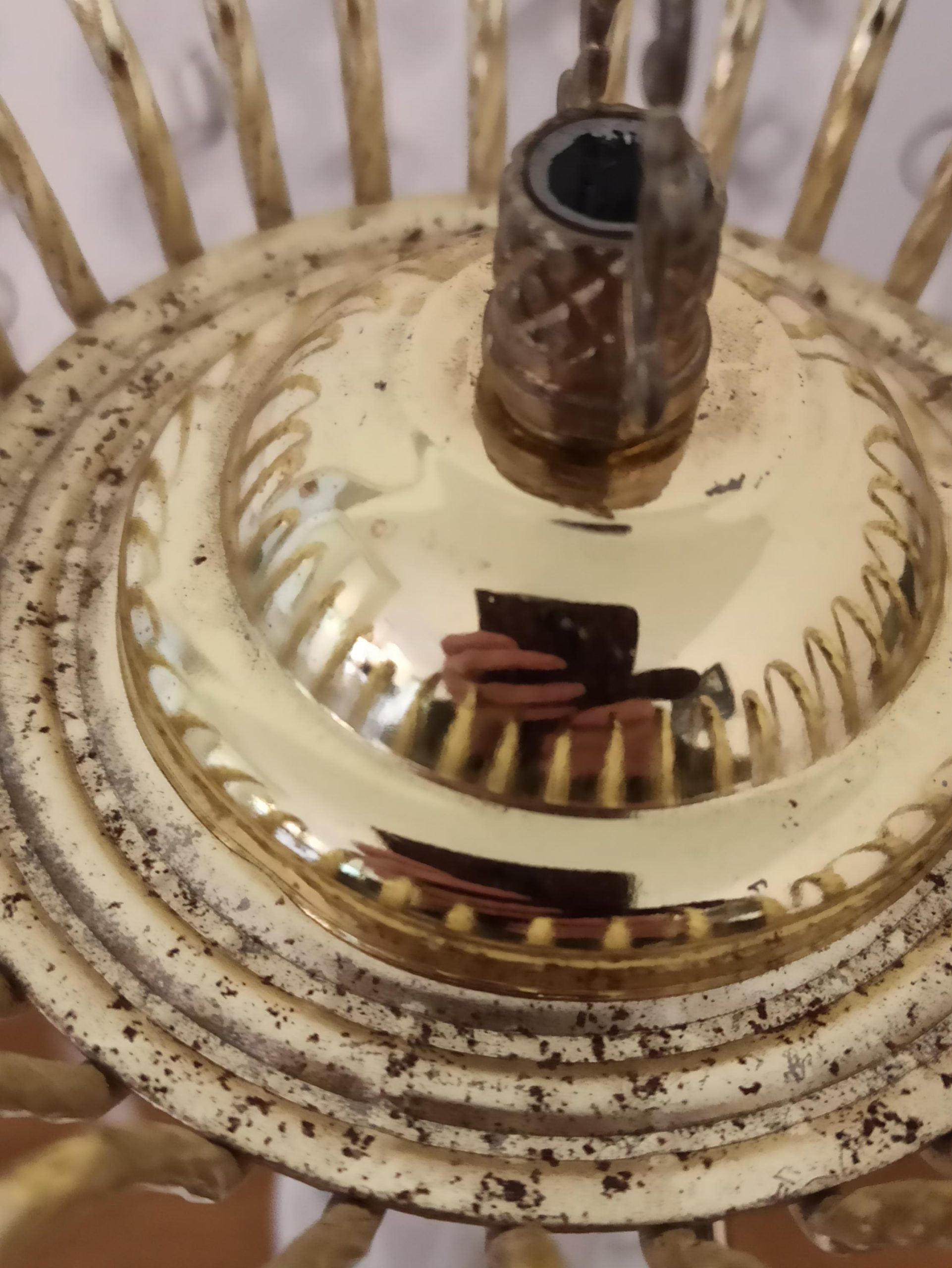 Small Pendant Table Lamp. Acrylic and Polished Brass. - Image 8