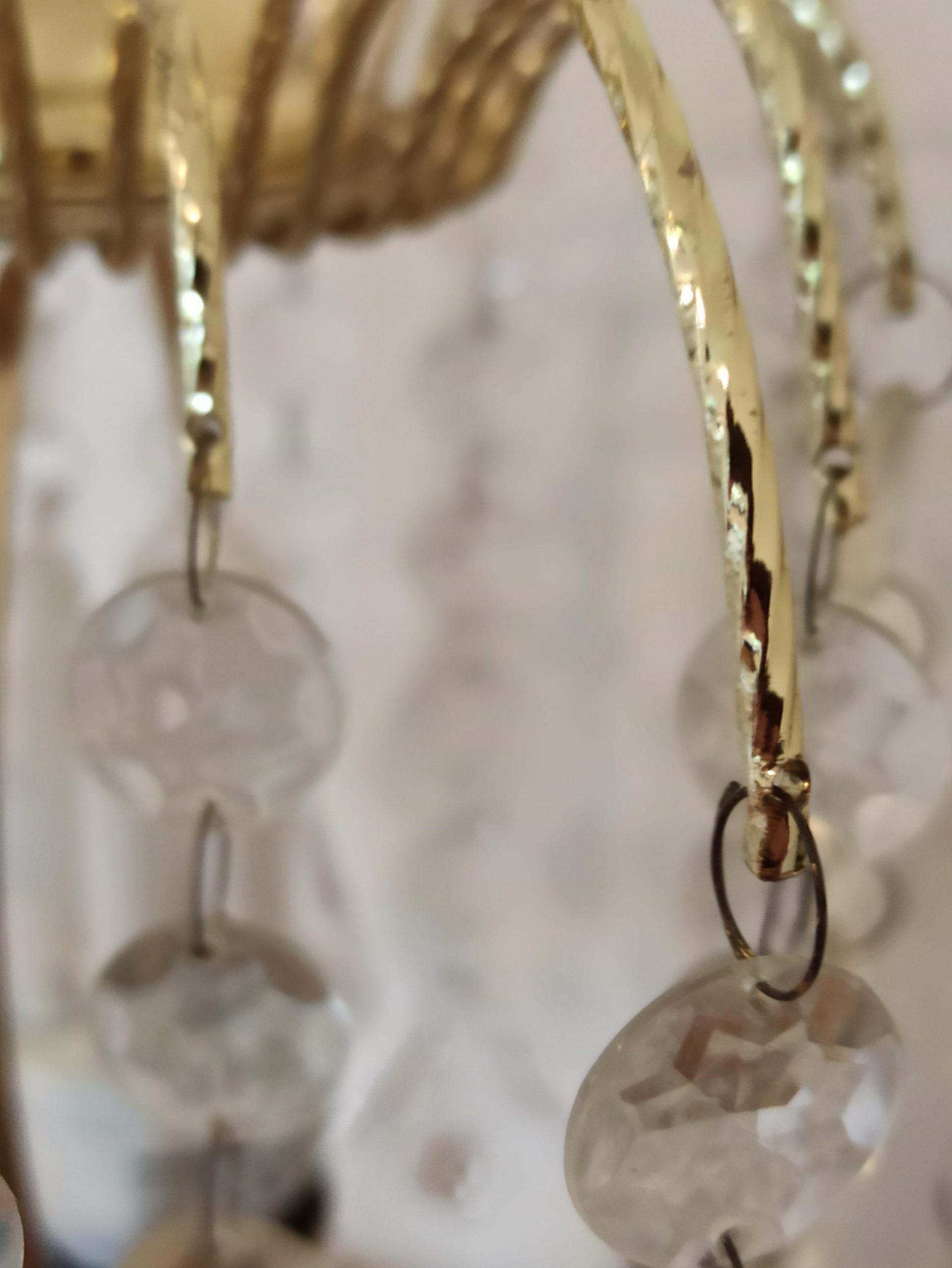 Small Pendant Table Lamp. Acrylic and Polished Brass. - Image 9
