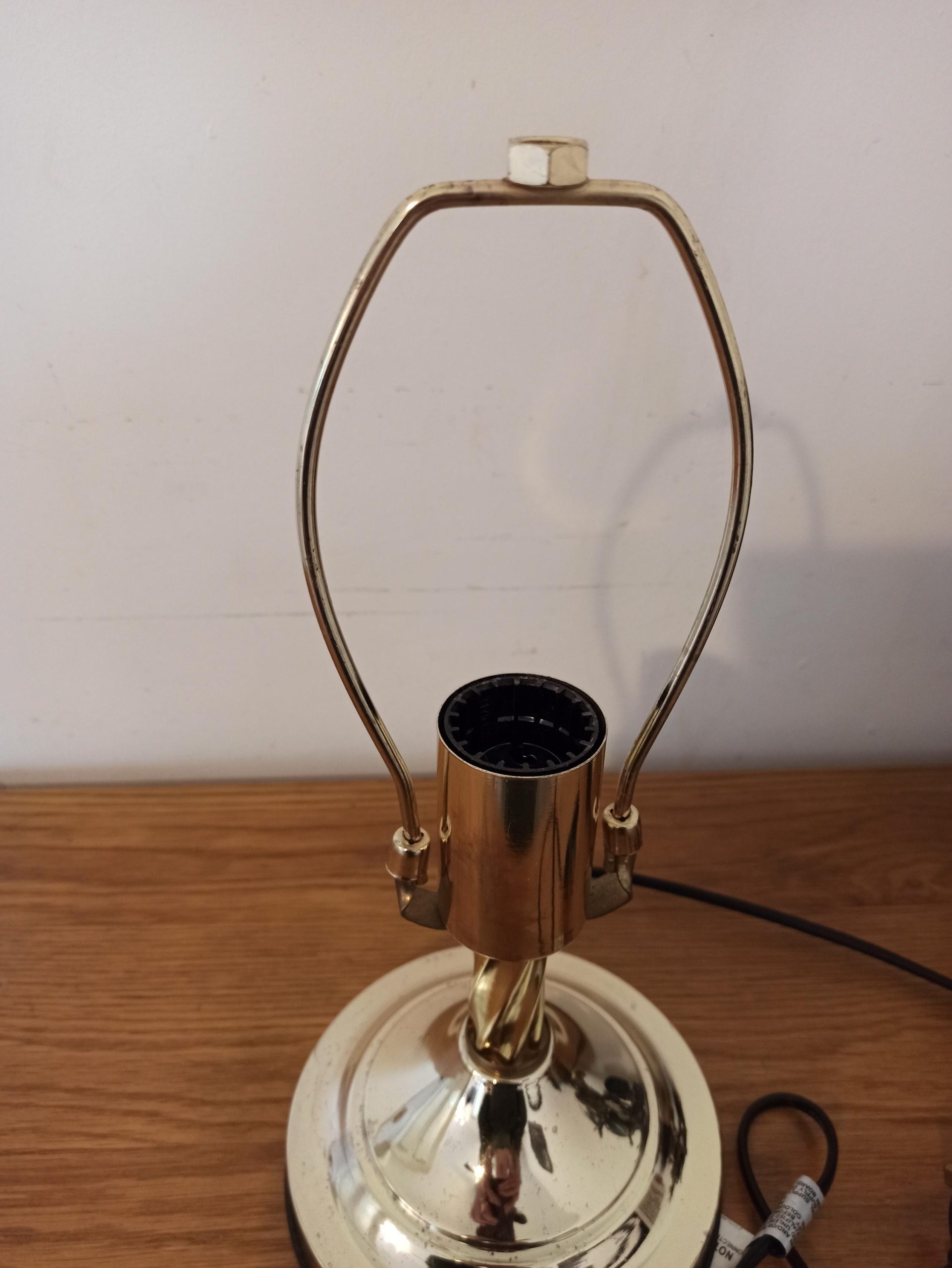 Small Pendant Table Lamp. Acrylic and Polished Brass. - Image 10