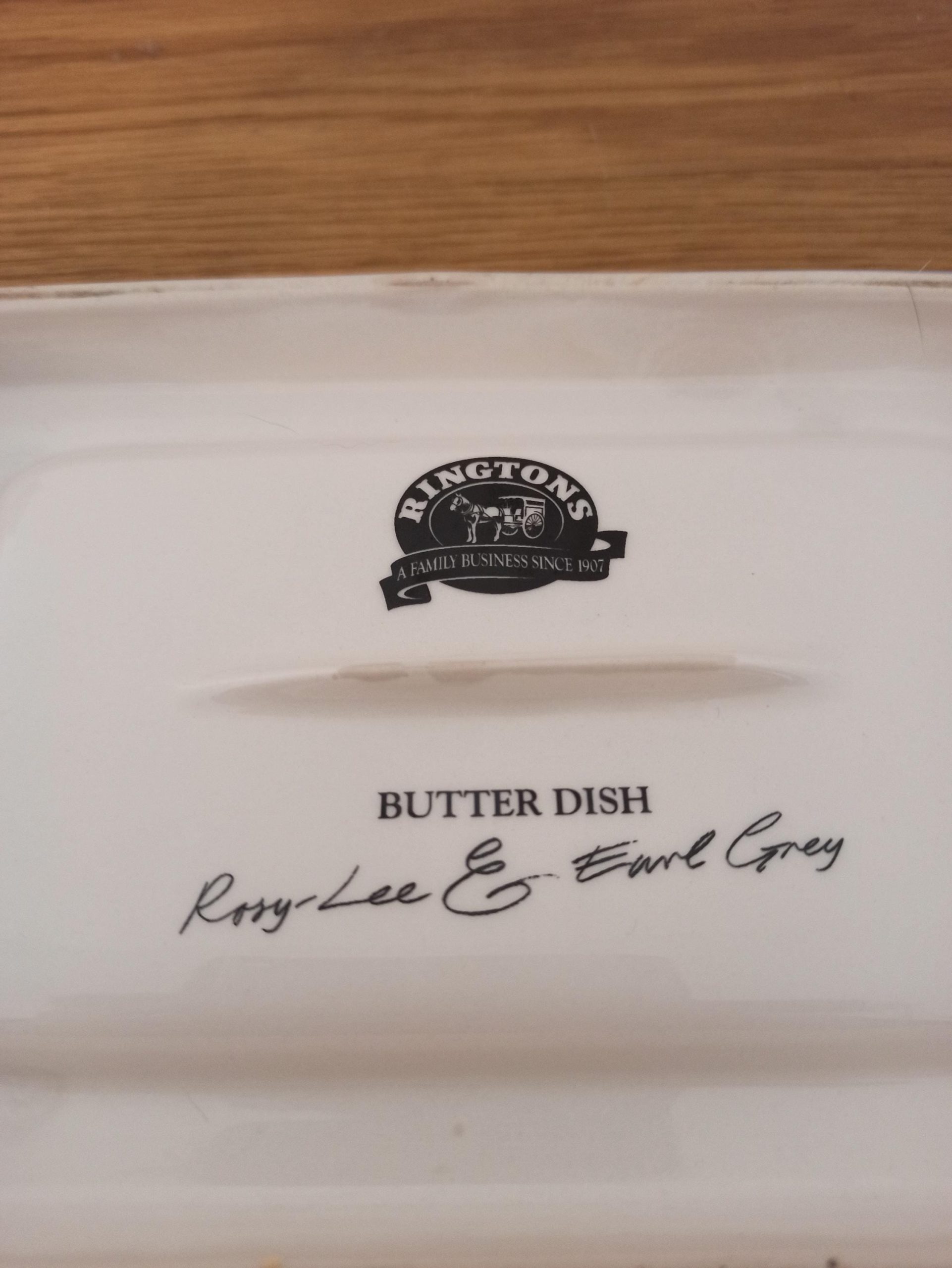 Ringtons Butter Dish ('Rosy Lee and Earl Grey') and Two Egg Cups. Good condition. - Image 10