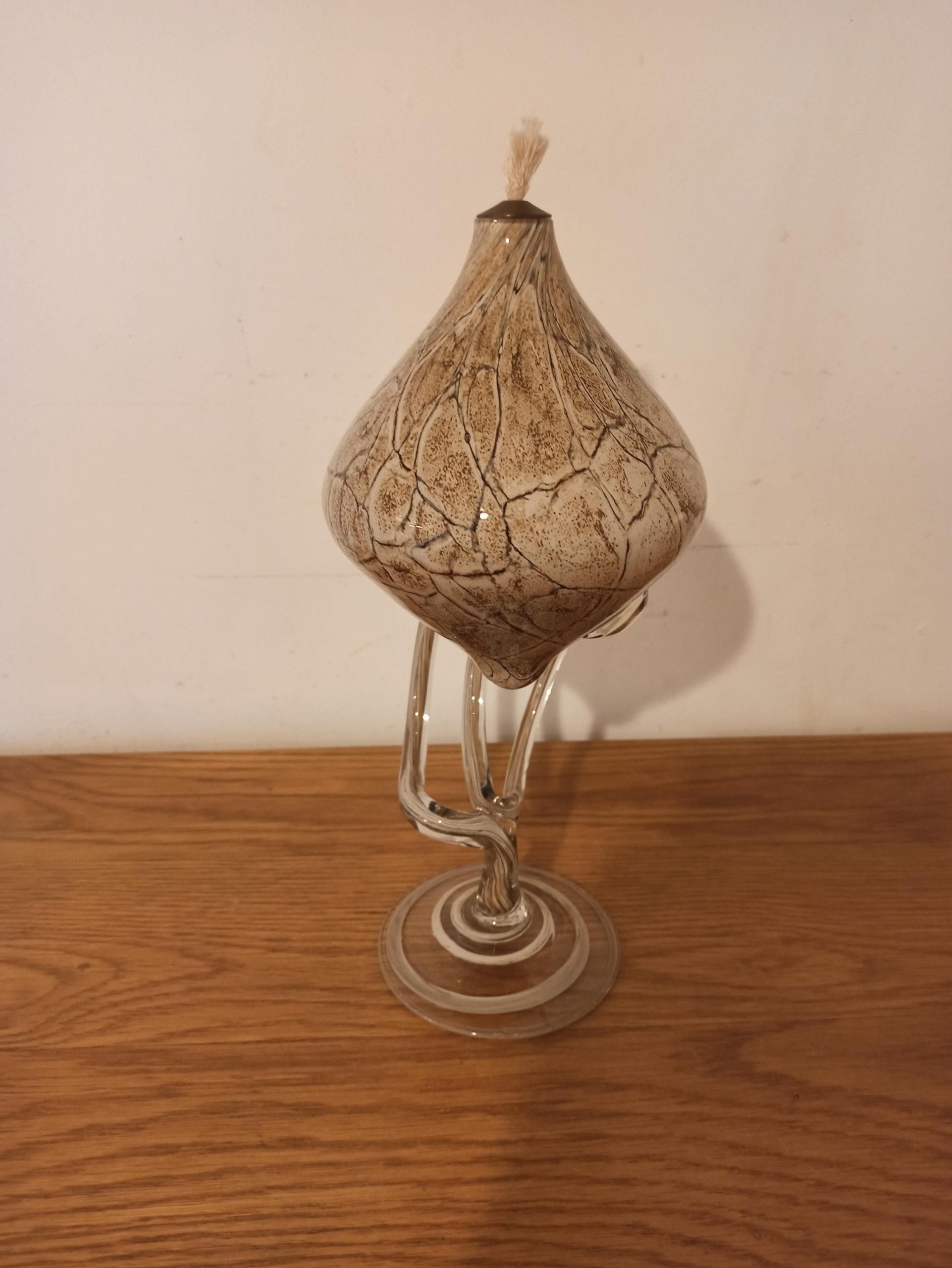 Murano Glass Oil Lamp. Very Good Condition. - Image 3