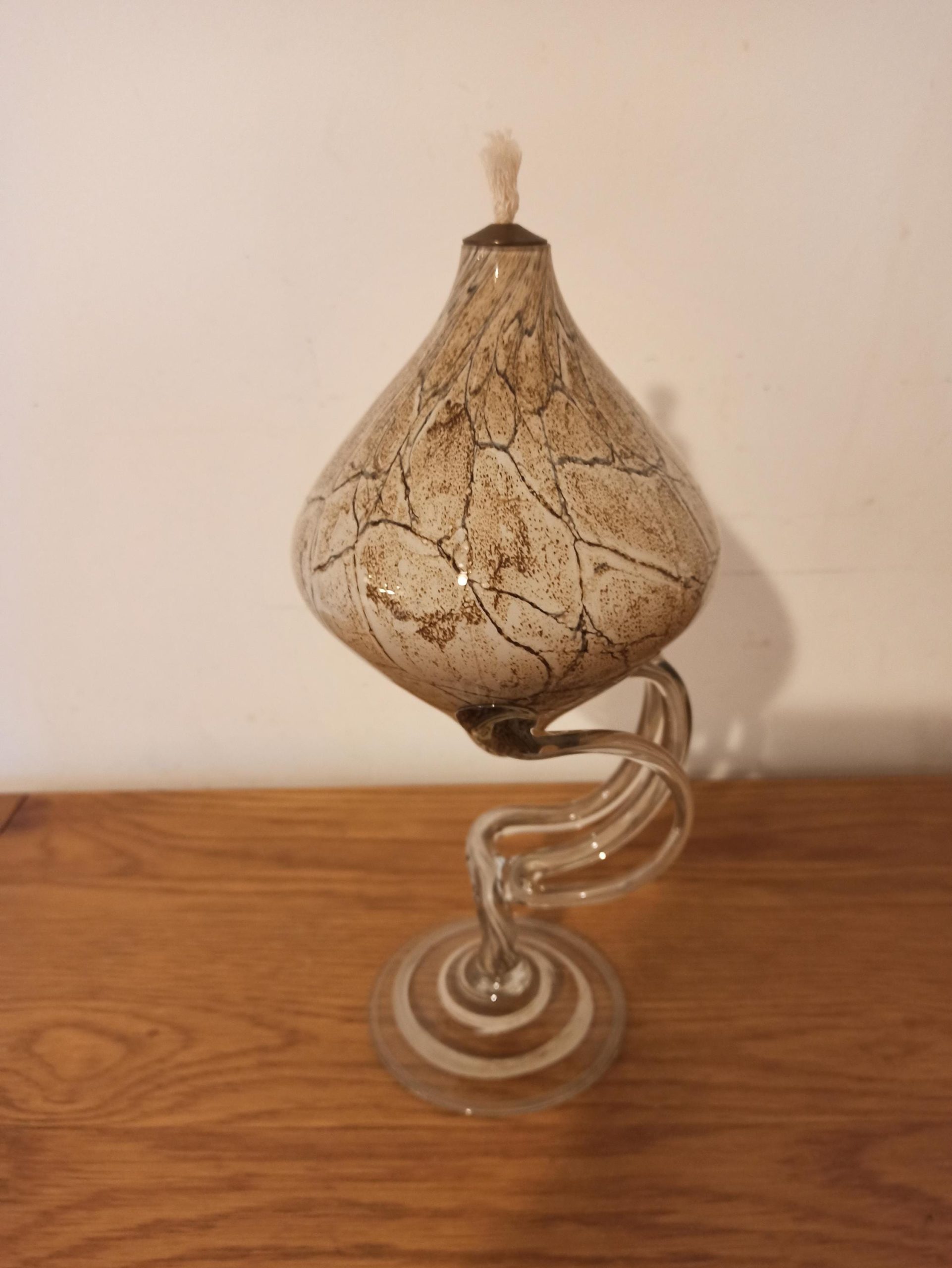 Murano Glass Oil Lamp. Very Good Condition. - Image 4