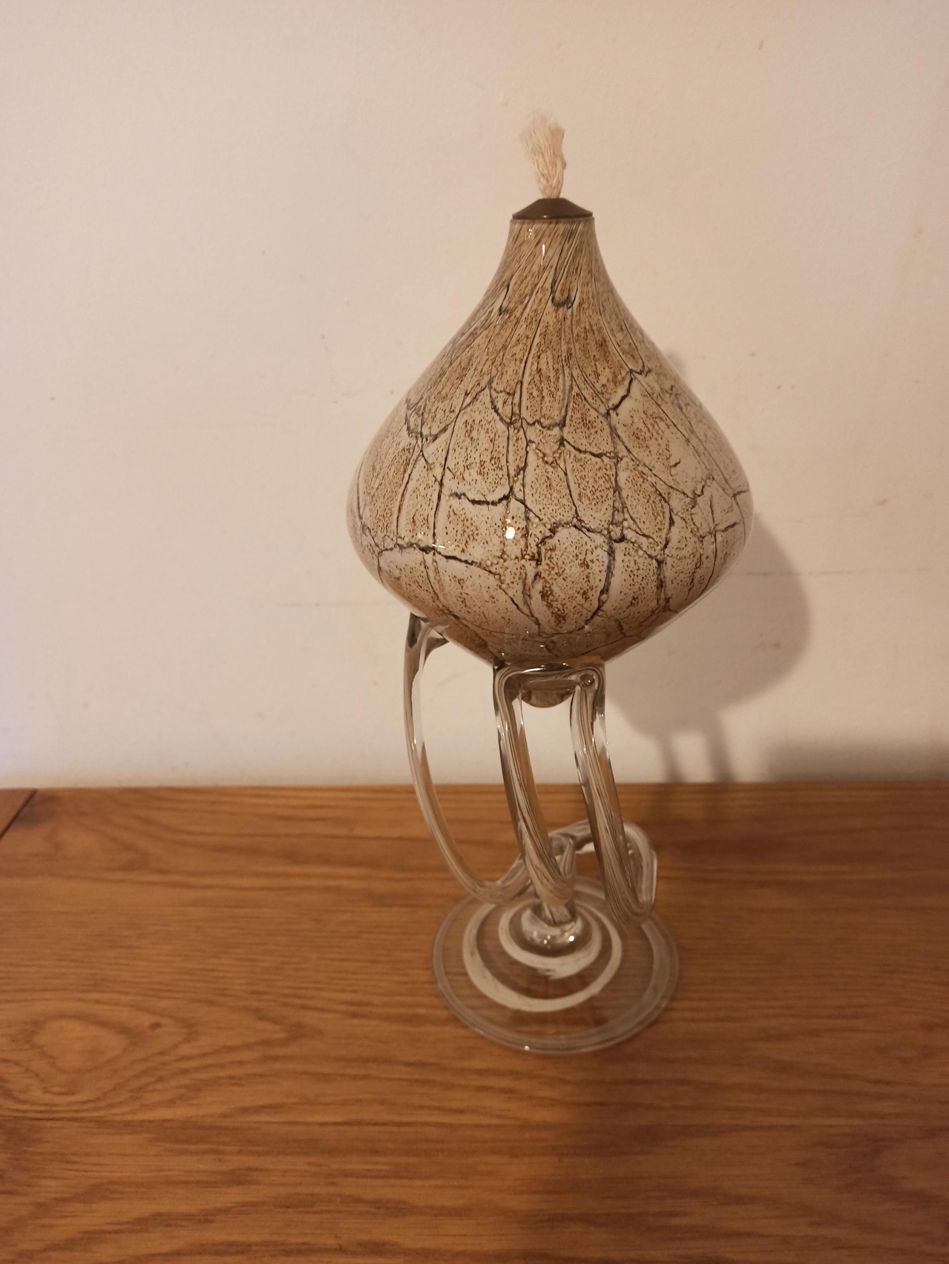 Murano Glass Oil Lamp. Very Good Condition. - Image 5