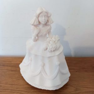 Vintage Alabaster 'Alfredo' Lady Figurine.  Good Condition.