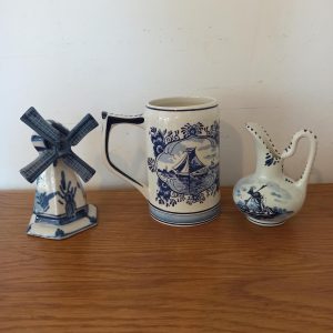 Vintage Delft Ware Items. Tankard, Jug and Windmill