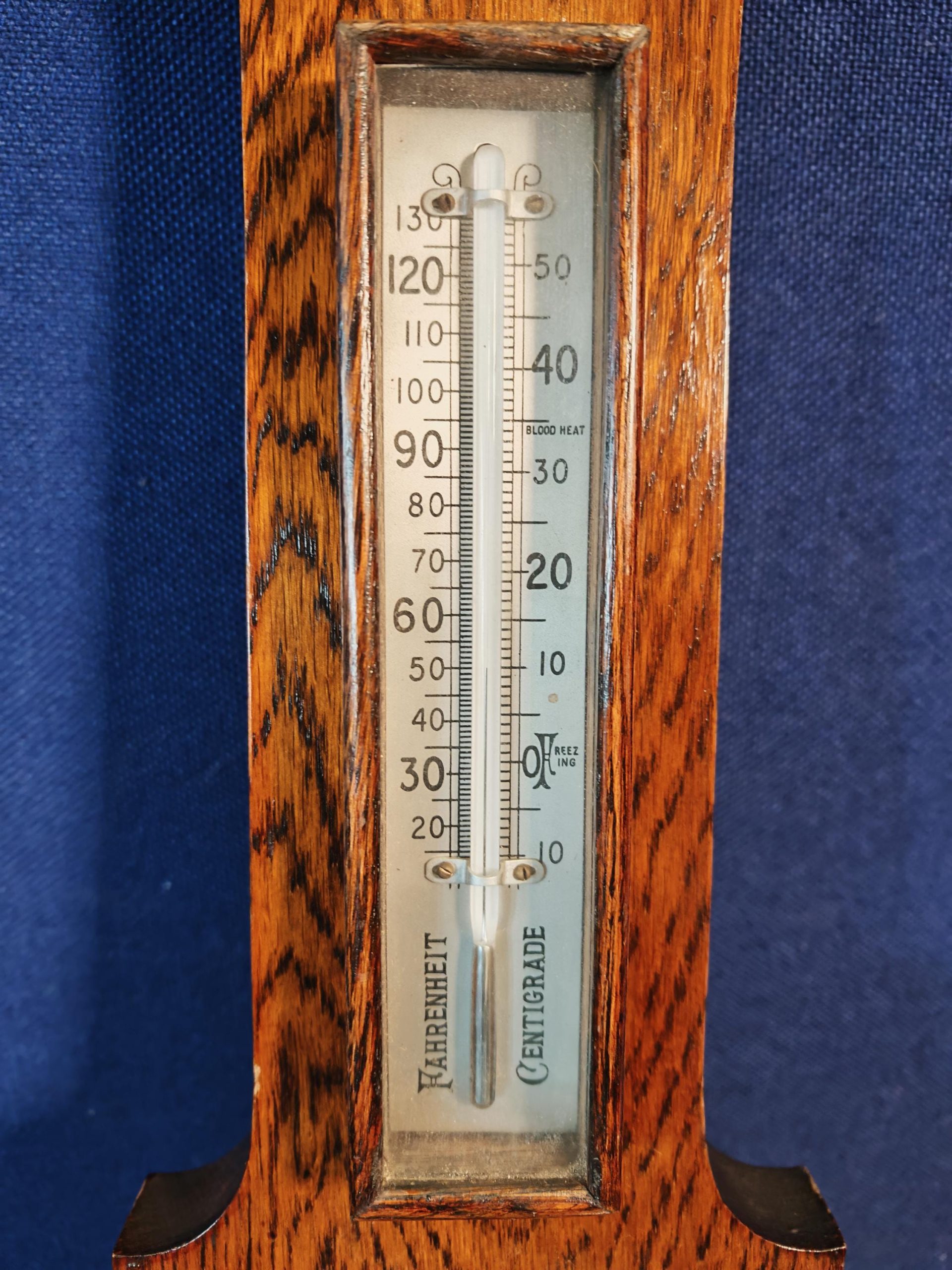 Antique Large Oak Aneroid Wall Barometer, Working. Early-mid 20th Century - Heavy - Very Good Condition - Image 5