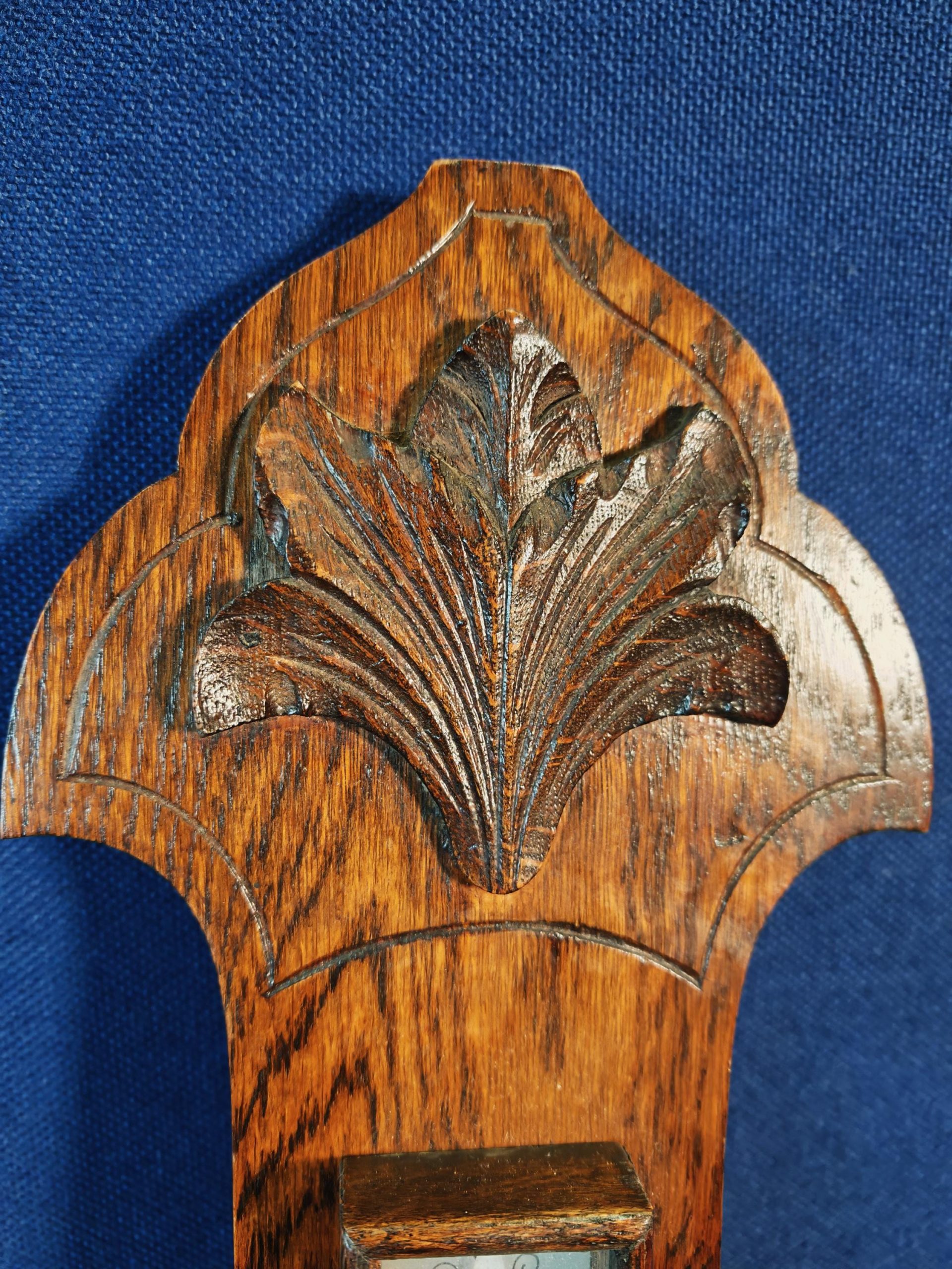 Antique Large Oak Aneroid Wall Barometer, Working. Early-mid 20th Century - Heavy - Very Good Condition - Image 4