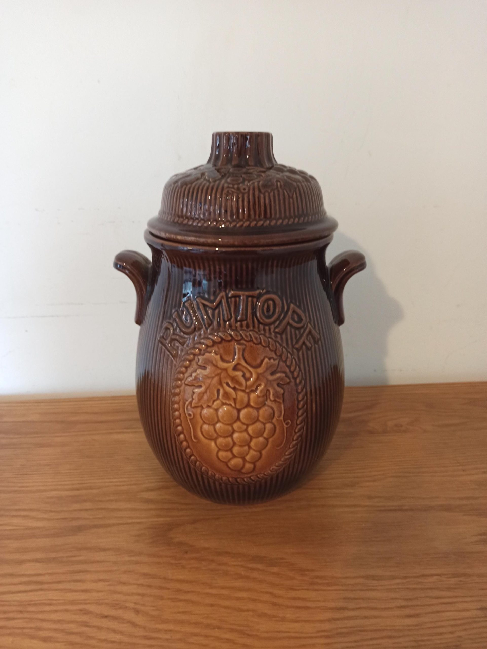 Rumtopf Jar. West Germany. Treacle Glazed.