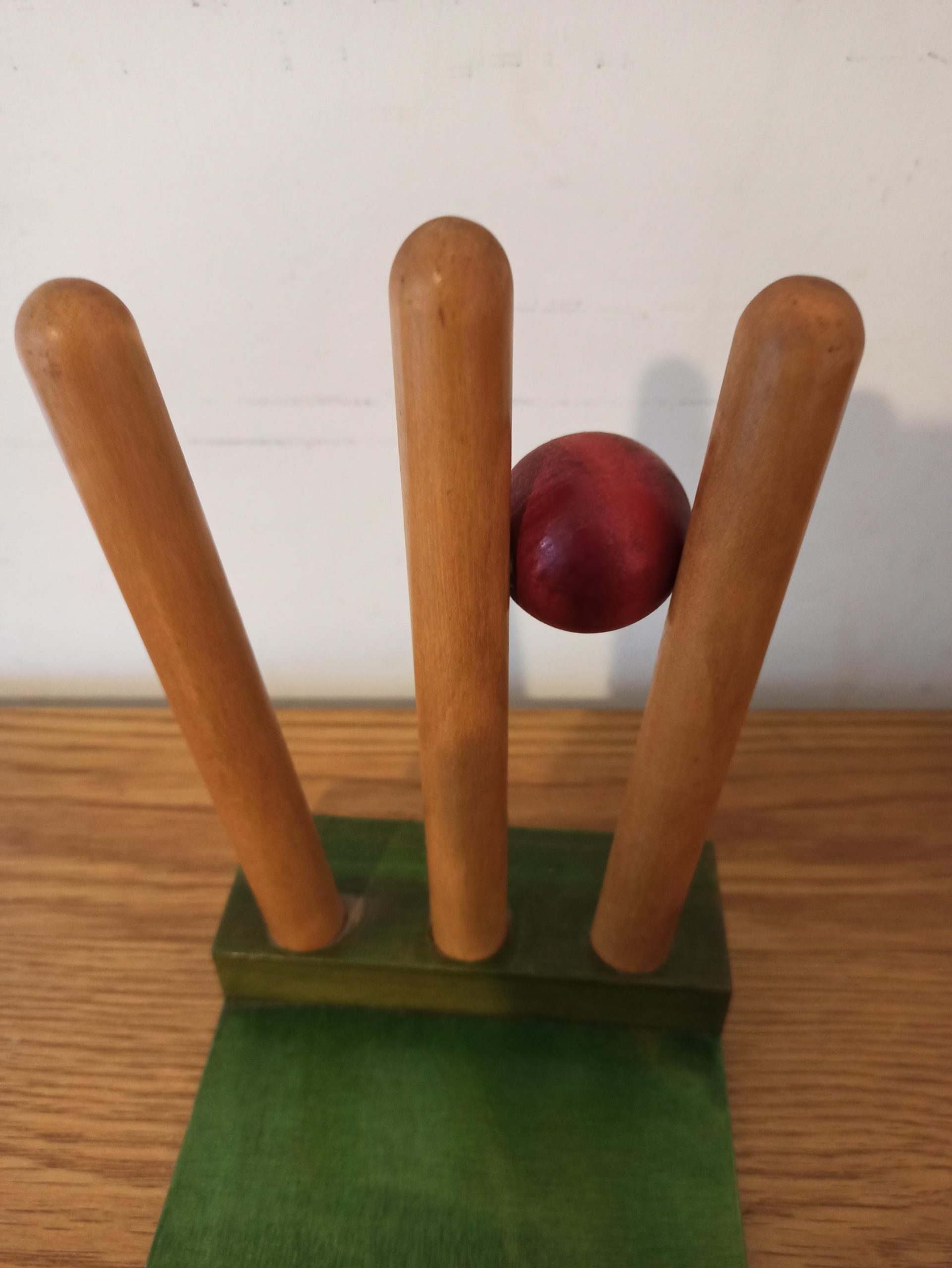 Vintage Wooden Bookends. Wayne Dove Design. Cricket Theme. - Image 7