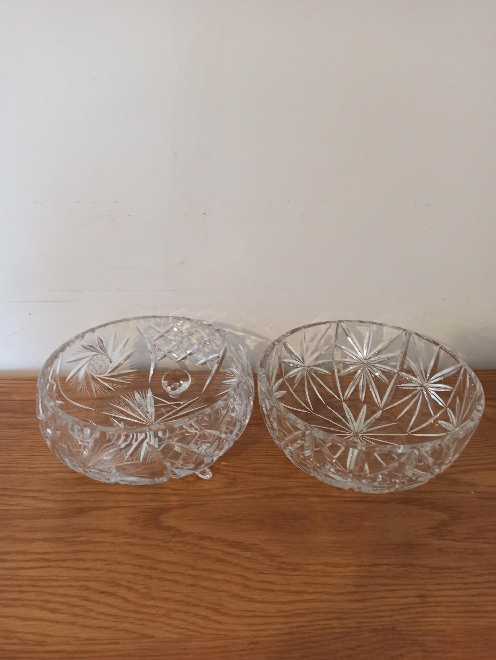 Vintage Lead Crystal Fruit Bowls. Very Good Condition. Heavy. - Image 2
