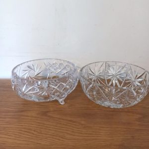 Vintage Lead Crystal Fruit Bowls. Very Good Condition. Heavy.