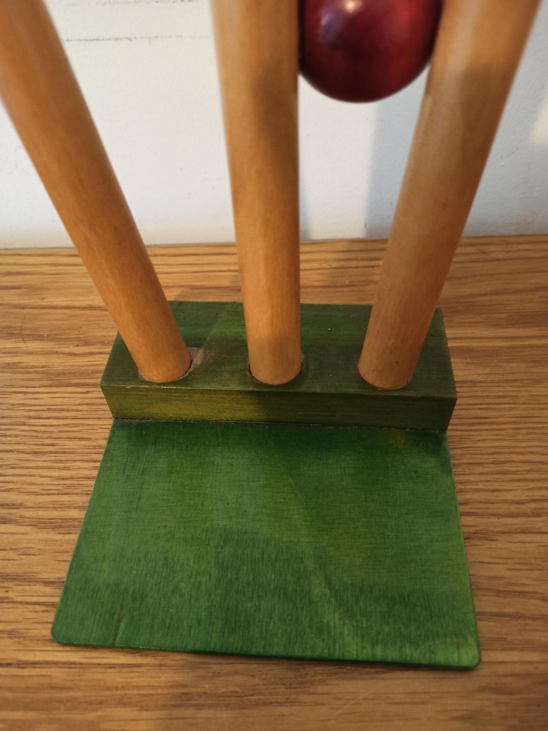 Vintage Wooden Bookends. Wayne Dove Design. Cricket Theme. - Image 8